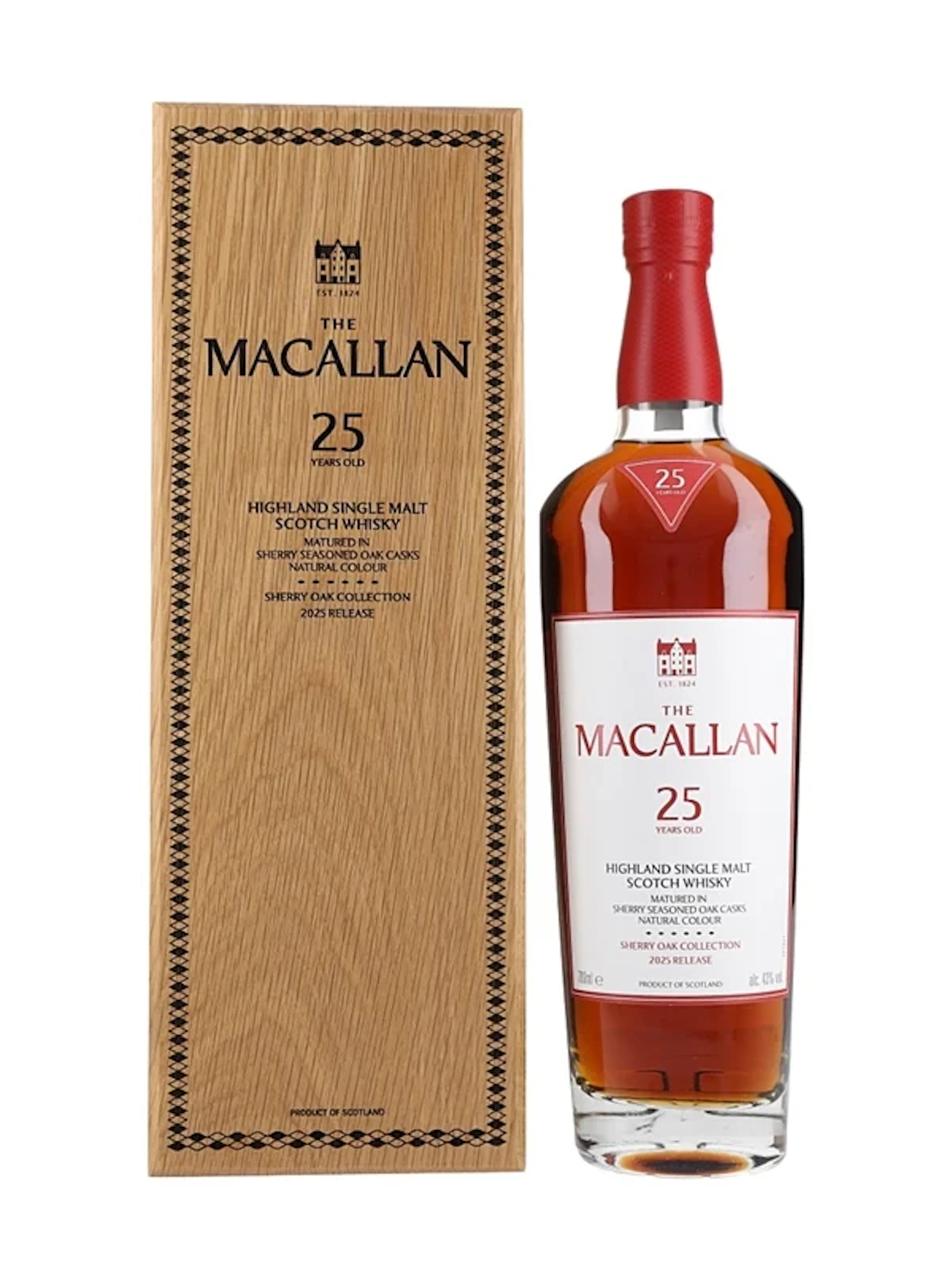 Macallan 25 Year Old Sherry Oak Annual 2025 Release 70cl / 43%