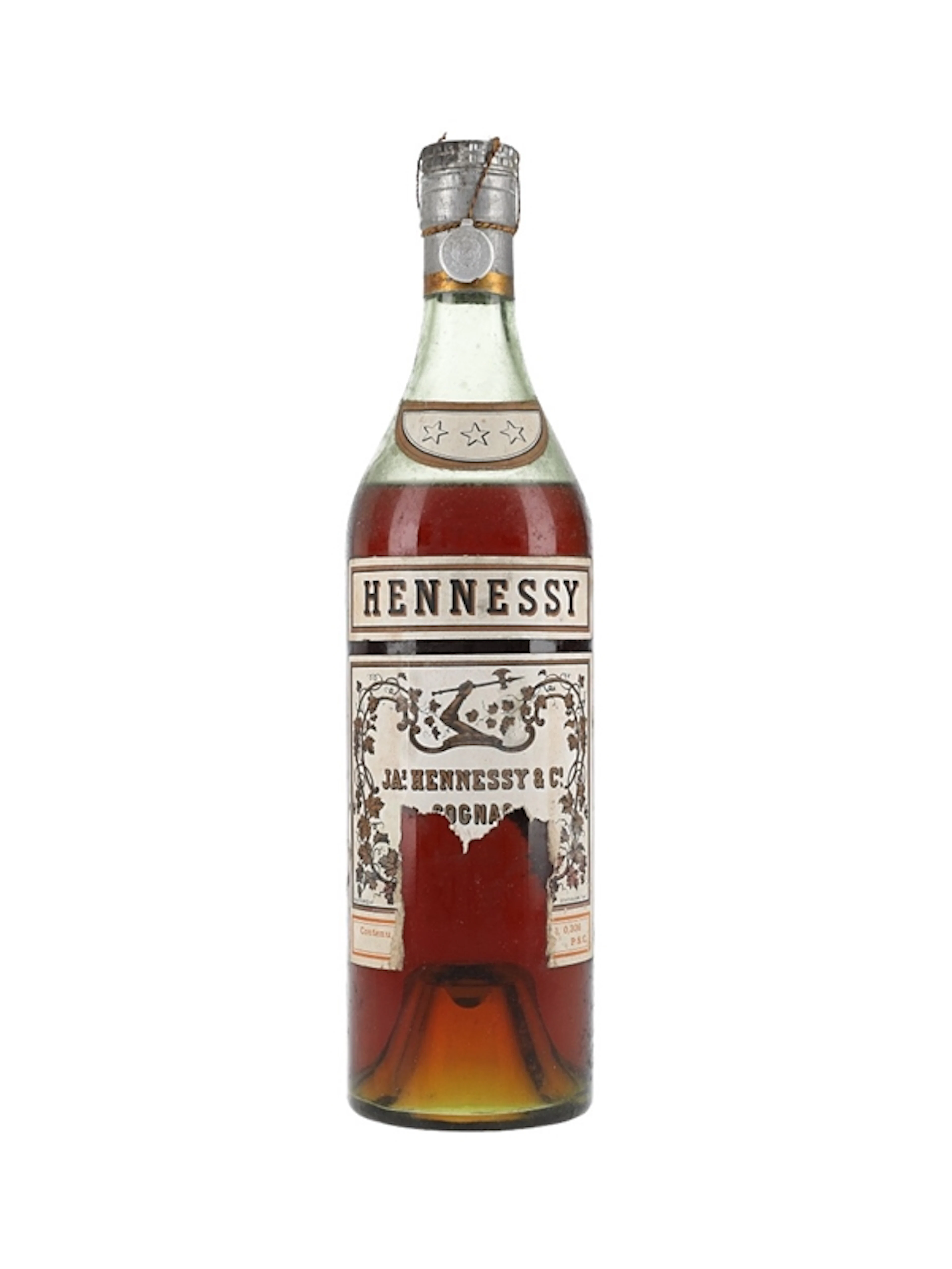 Hennessy 3 Star Bottled 1950s 75cl / 40%
