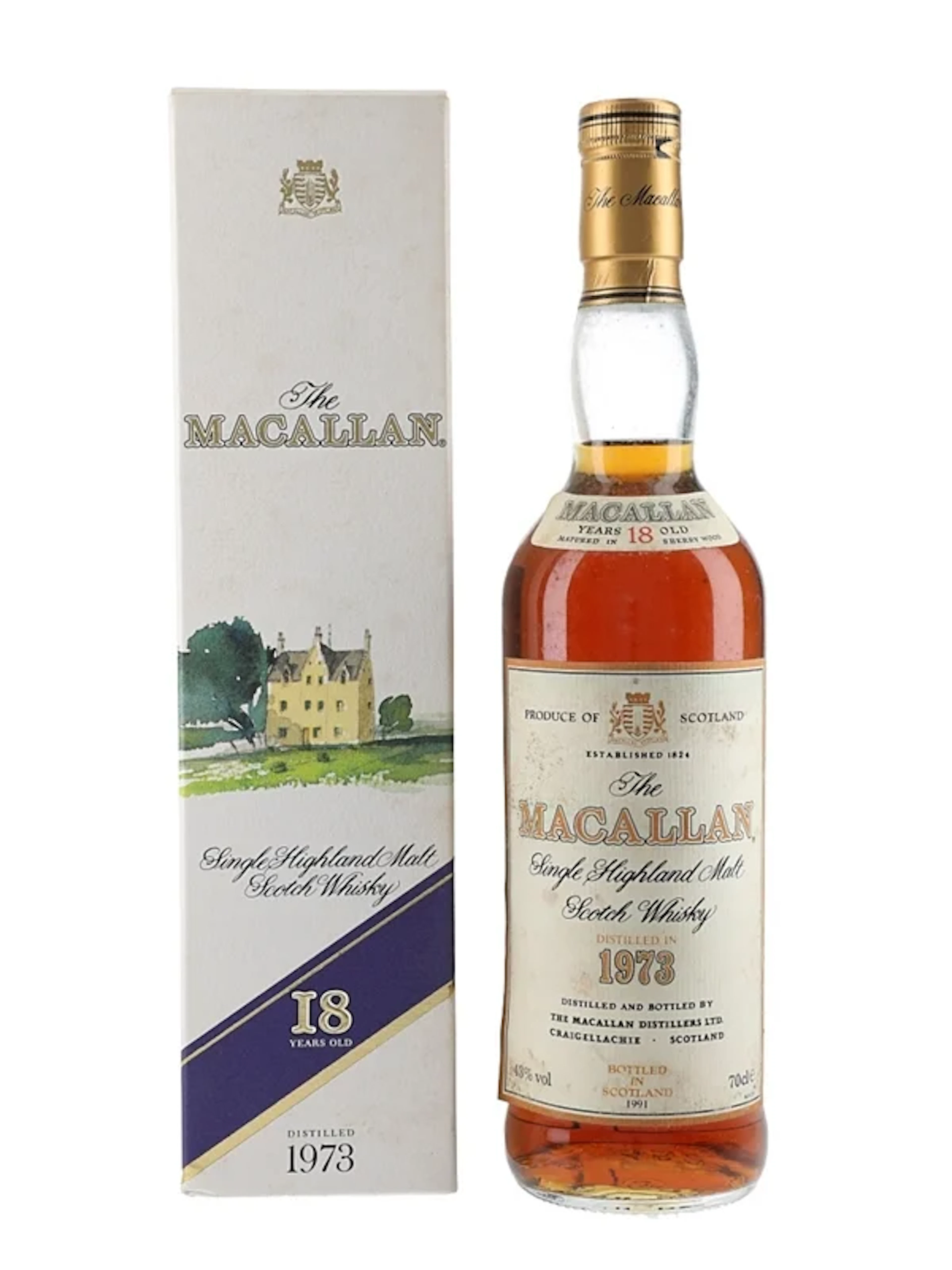 Macallan 1973 18 Year Old Bottled 1991 70cl / 43%