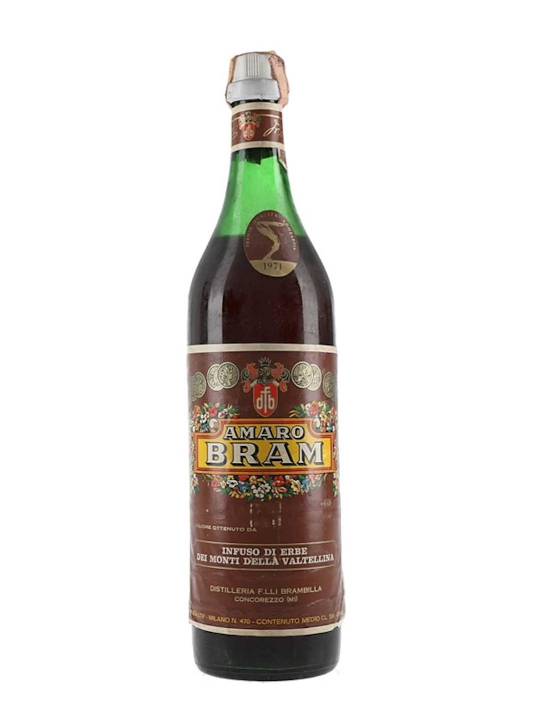 Bram Amaro Bottled 1970s 100cl / 21%