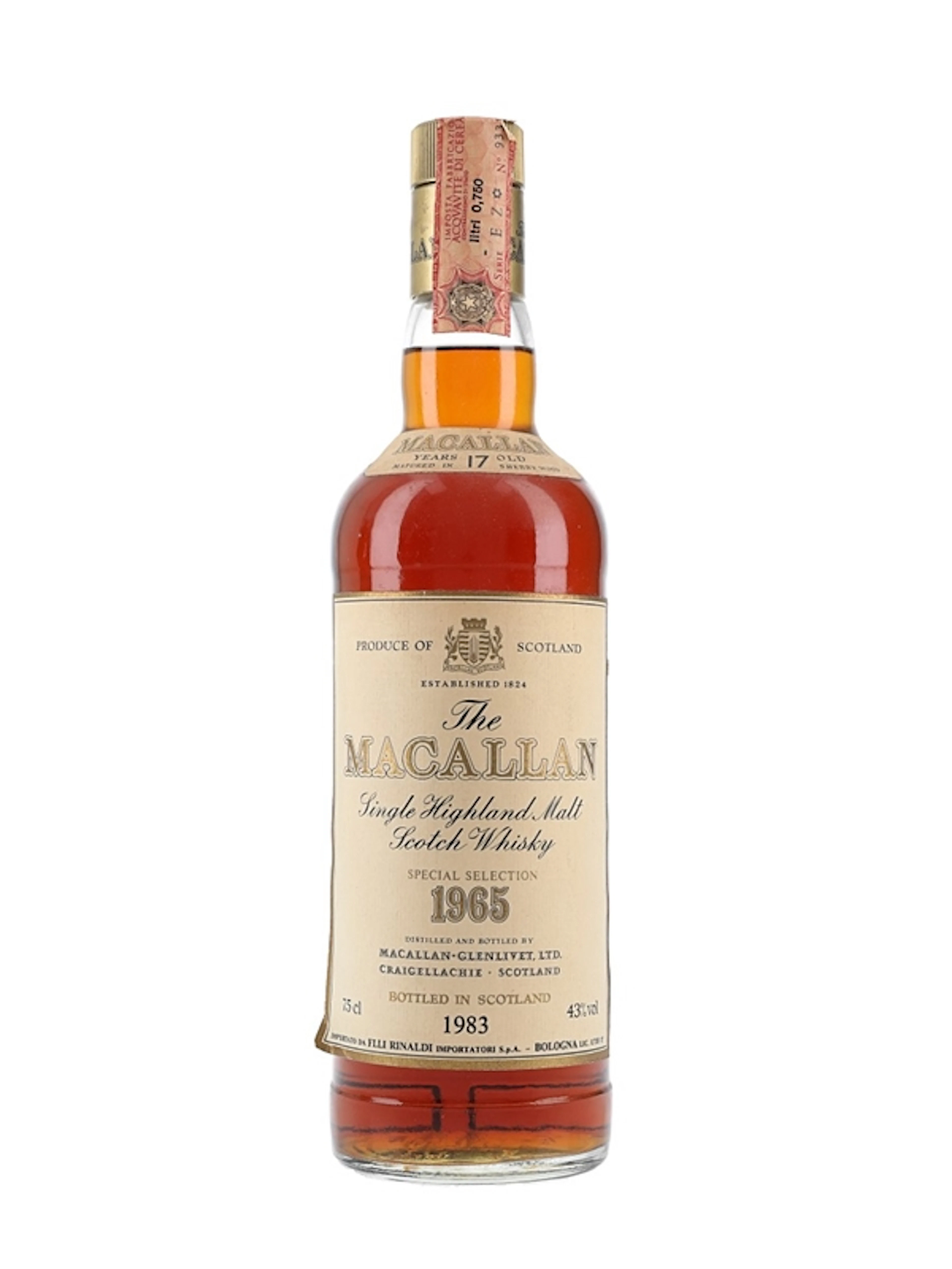 Macallan 1965 17 Year Old Bottled 1983 - Rinaldi 75cl / 43%