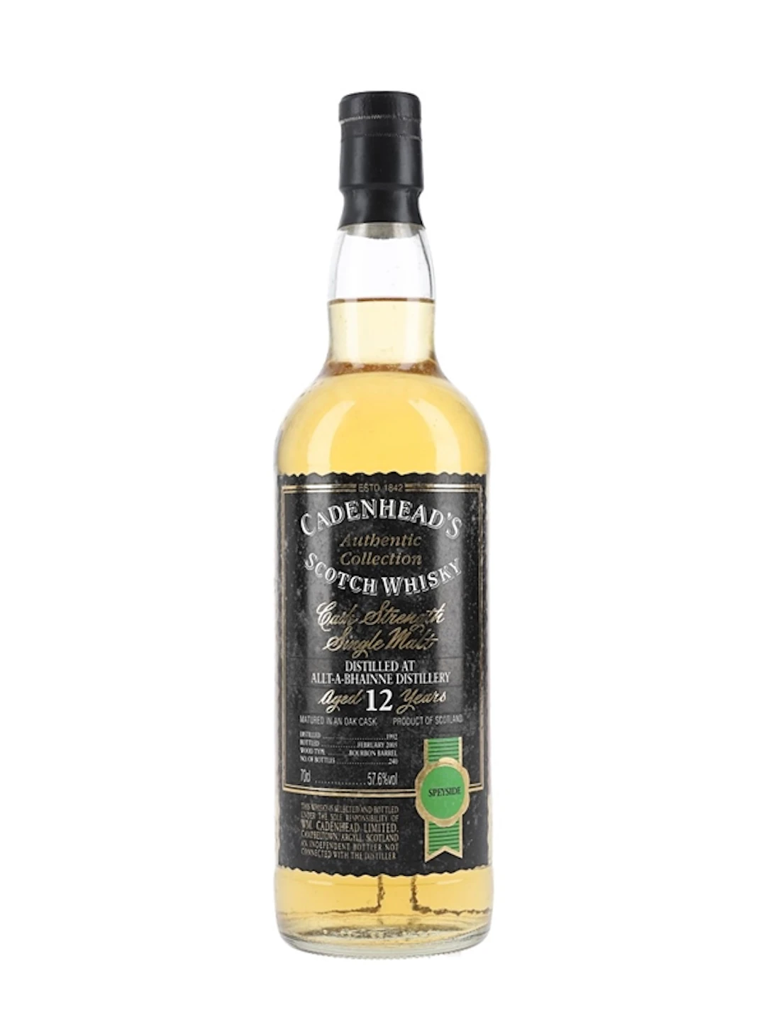 Allt-A-Bhainne 1992 12 Year Old Bottled 2005 - Cadenhead's Authentic