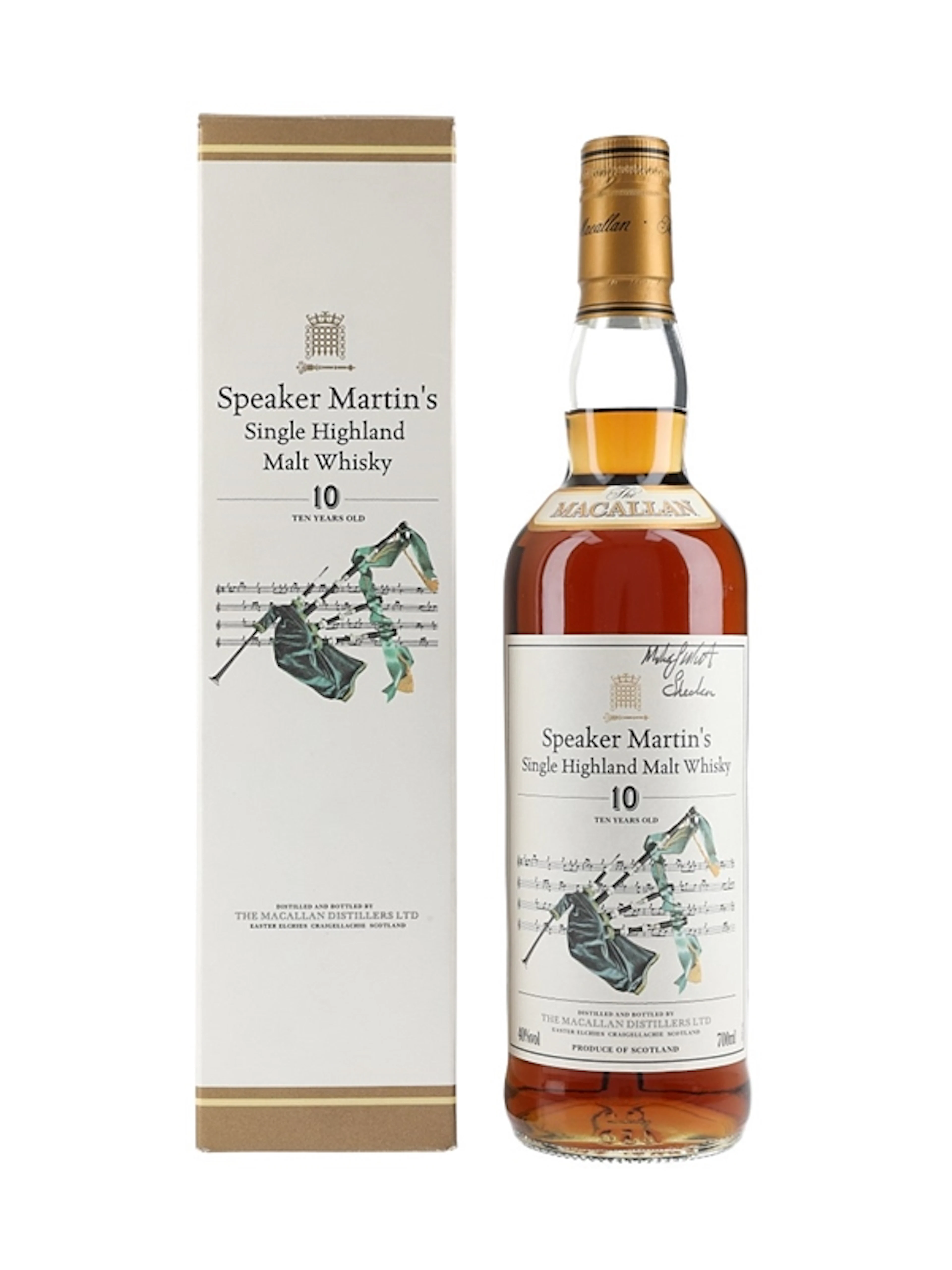 Macallan 10 Year Old Bottled 2000s - Speaker Martin's - Signed 70cl / 40%