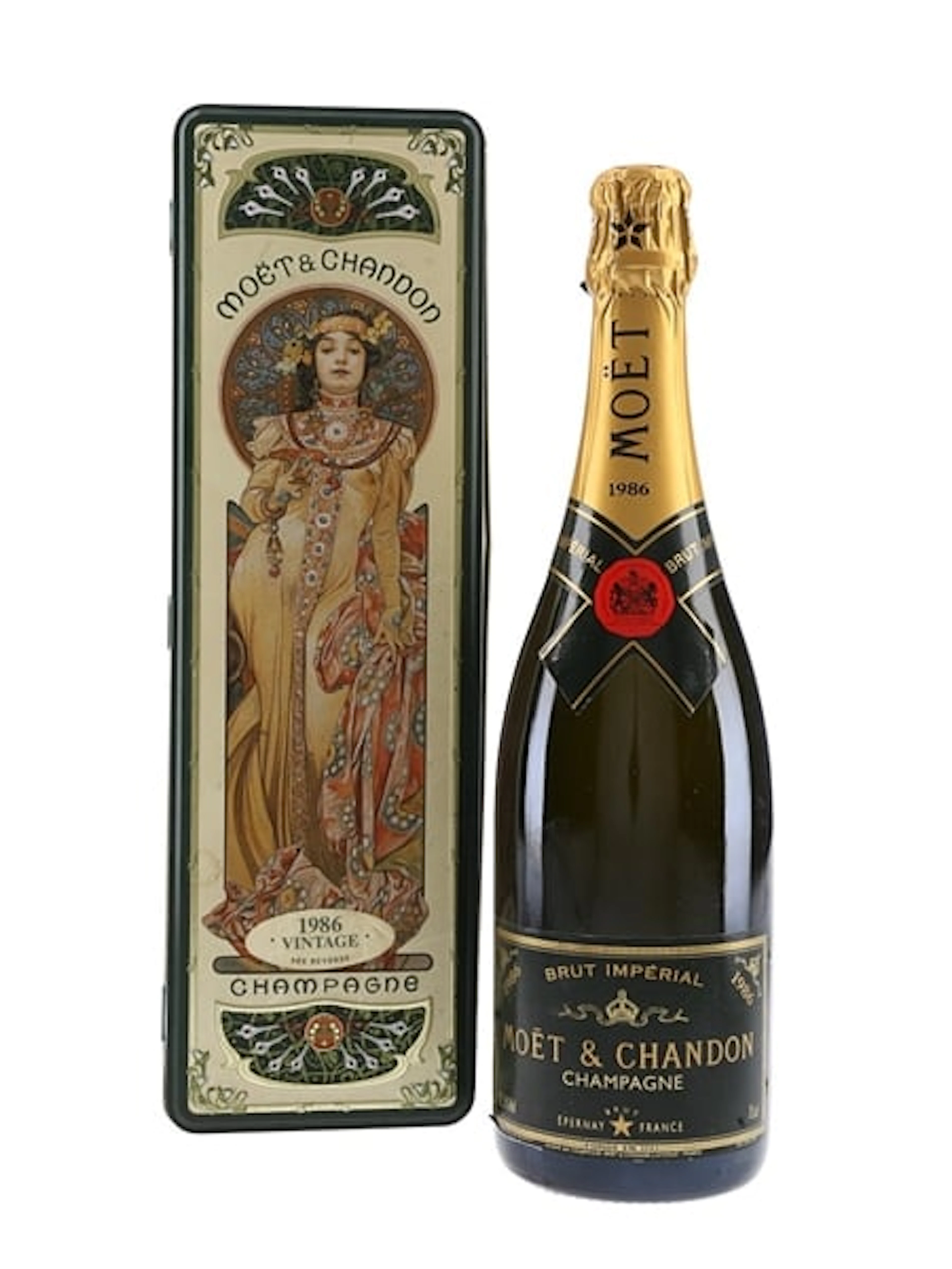 1986 Moet & Chandon Brut Imperial Alphonse Mucha Ti 75cl / 12.5%