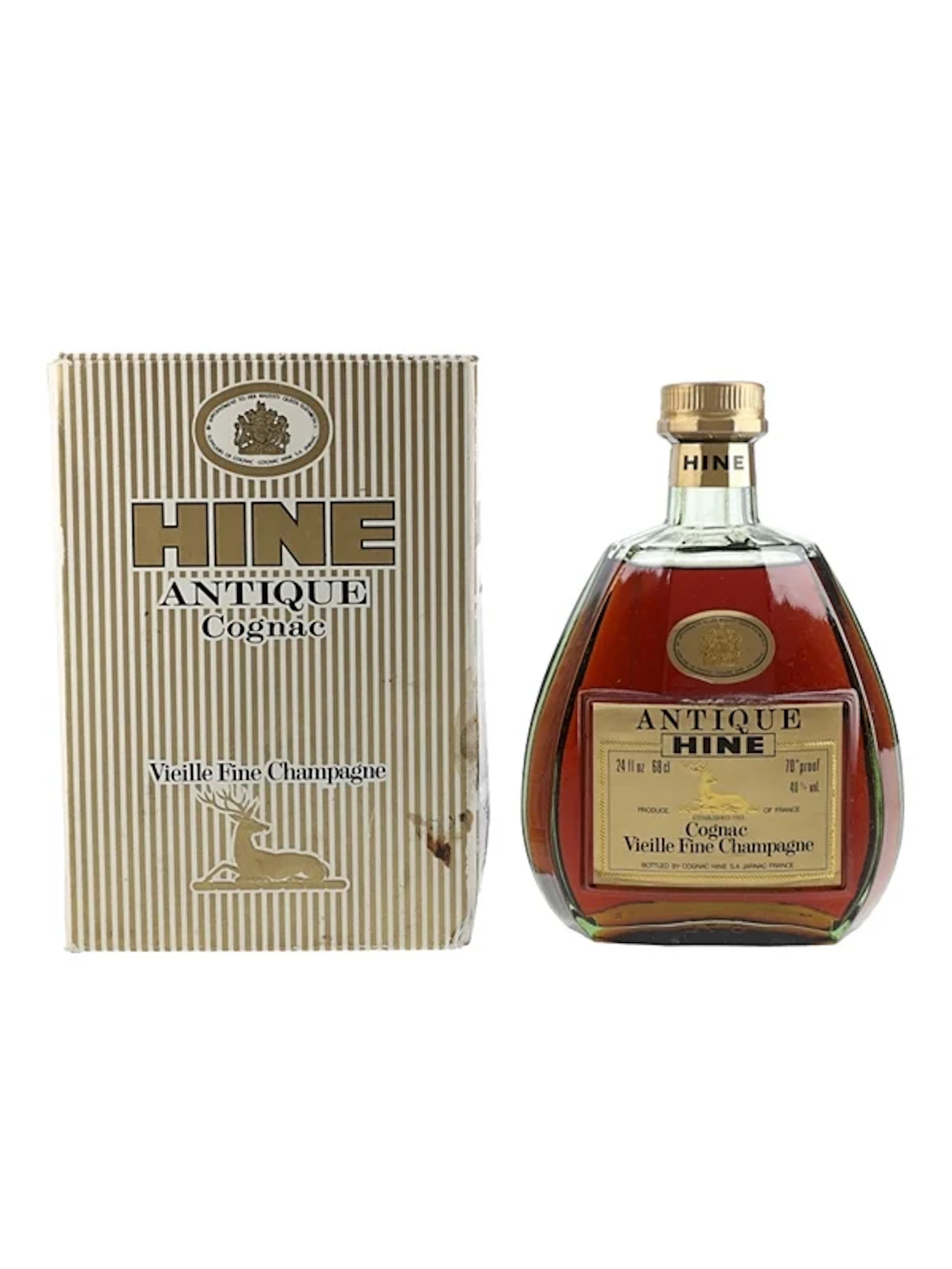 Hine Antique Vieille Fine Champagne Cognac Bottled 1970s - 1980s