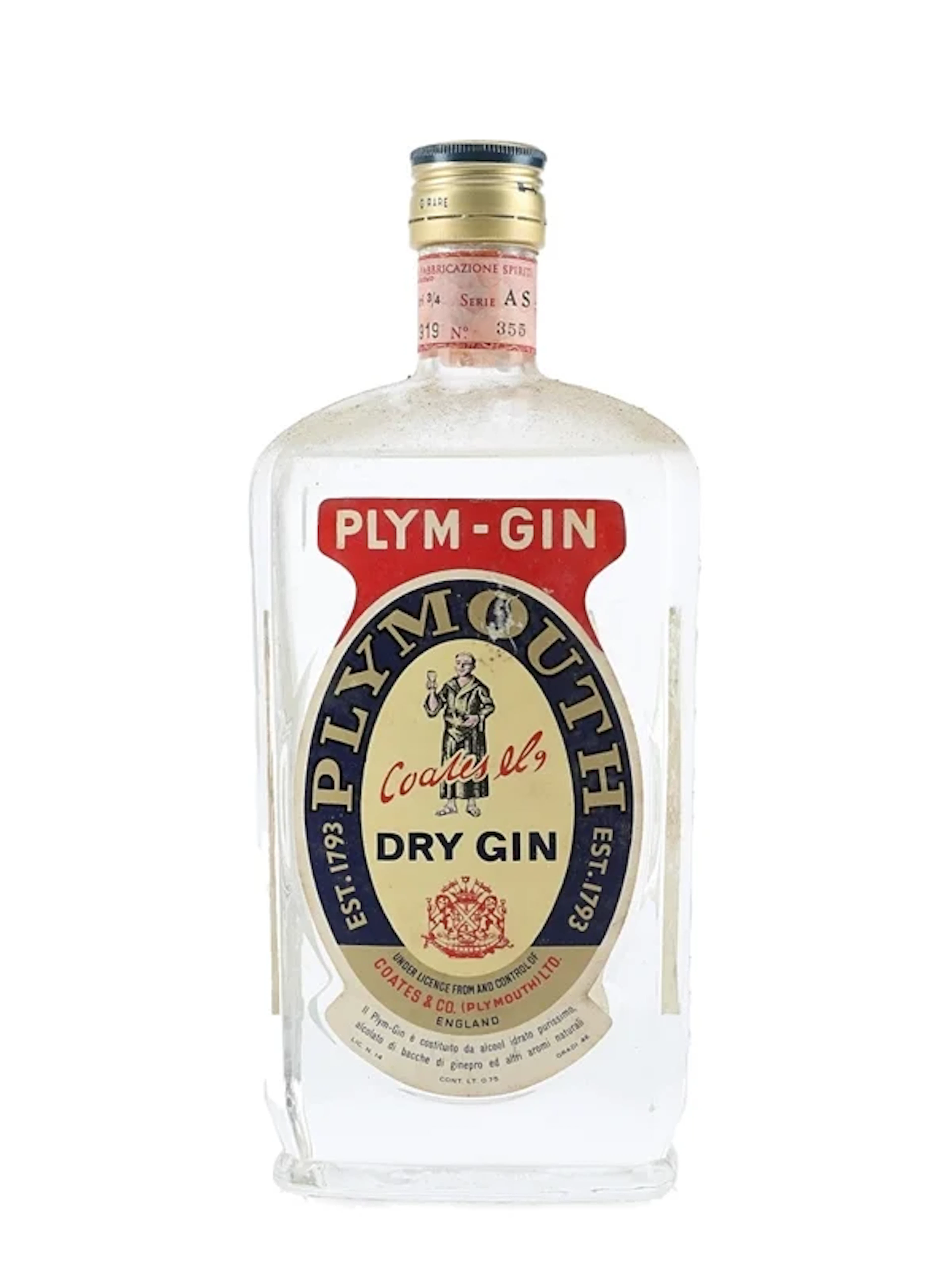 Coates & Co. Plym-Gi Bottled 1970s - Stock 75cl / 46%