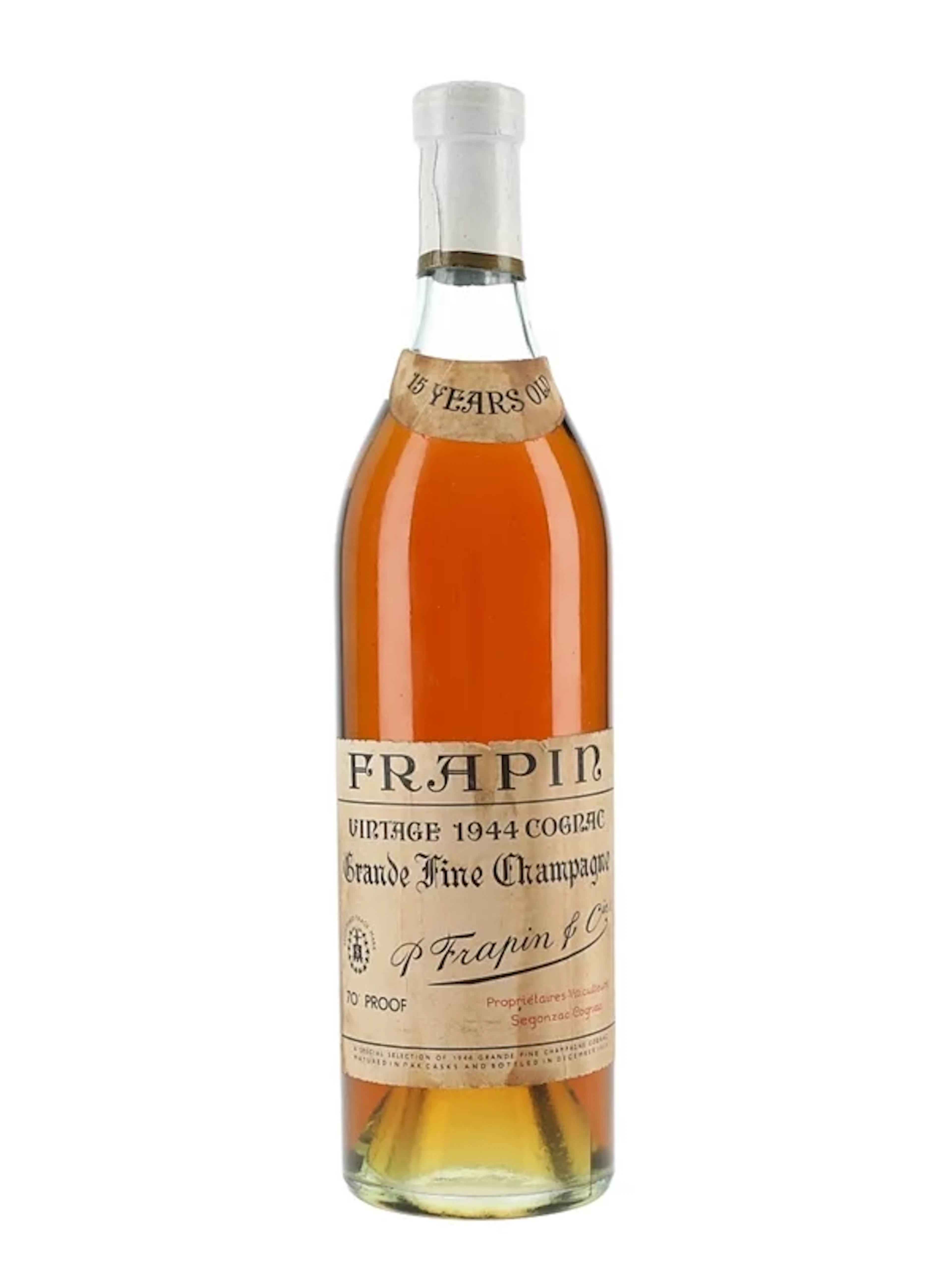 Frapin 15 Year Old 1944 Grande Fine Champagne Cognac Bottled 1959 70cl / 40%
