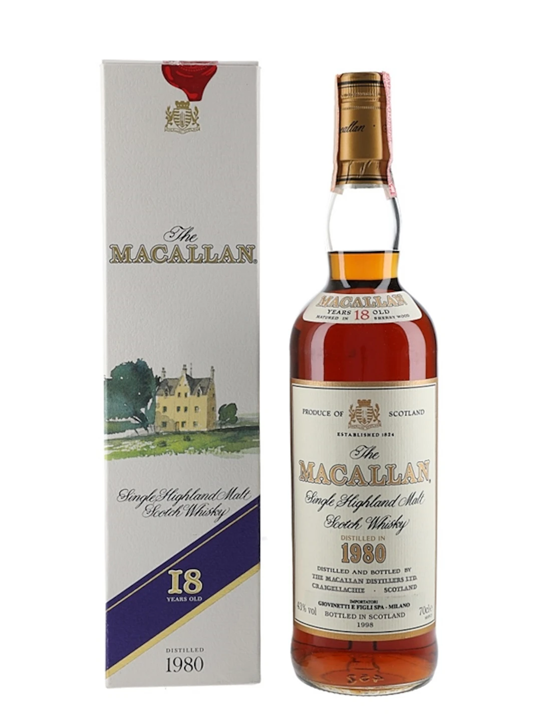 Macallan 1980 18 Year Old Bottled 1998 - Giovinetti 70cl / 43%