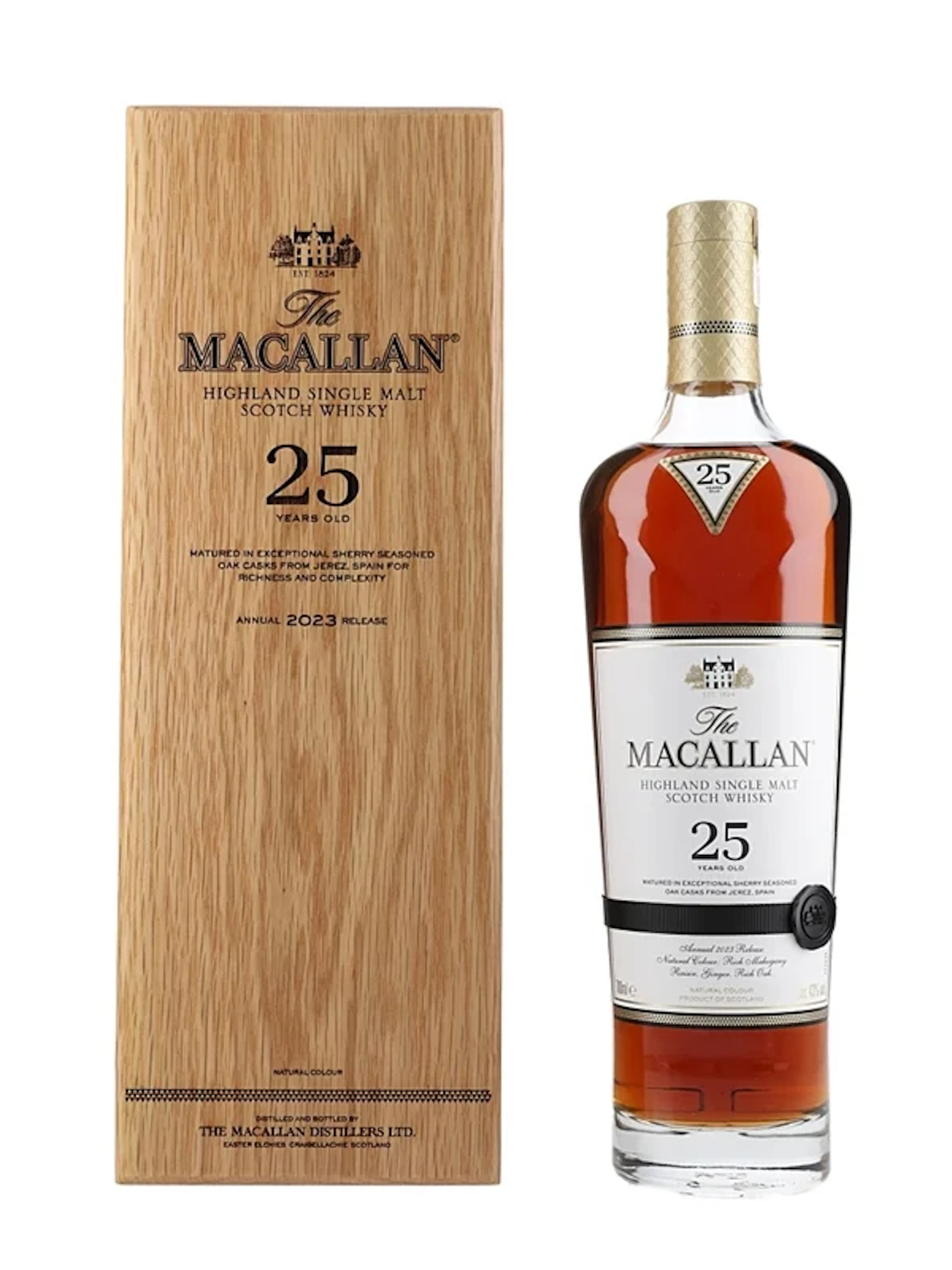 Macallan 25 Year Old Sherry Oak Annual 2023 Release 70cl / 43%
