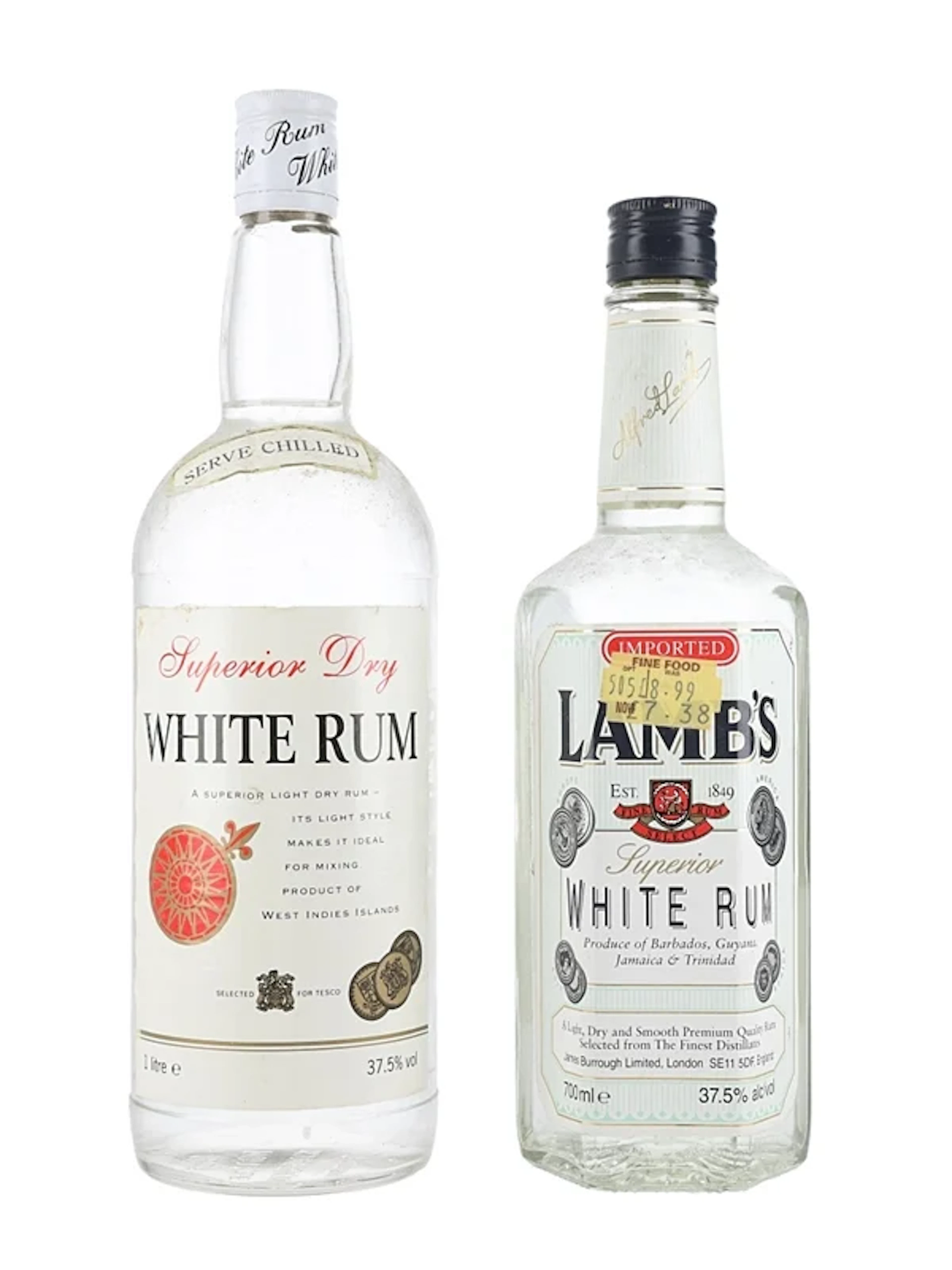 White Rum Lamb's & Tesco 100cl & 70cl / 37.5%