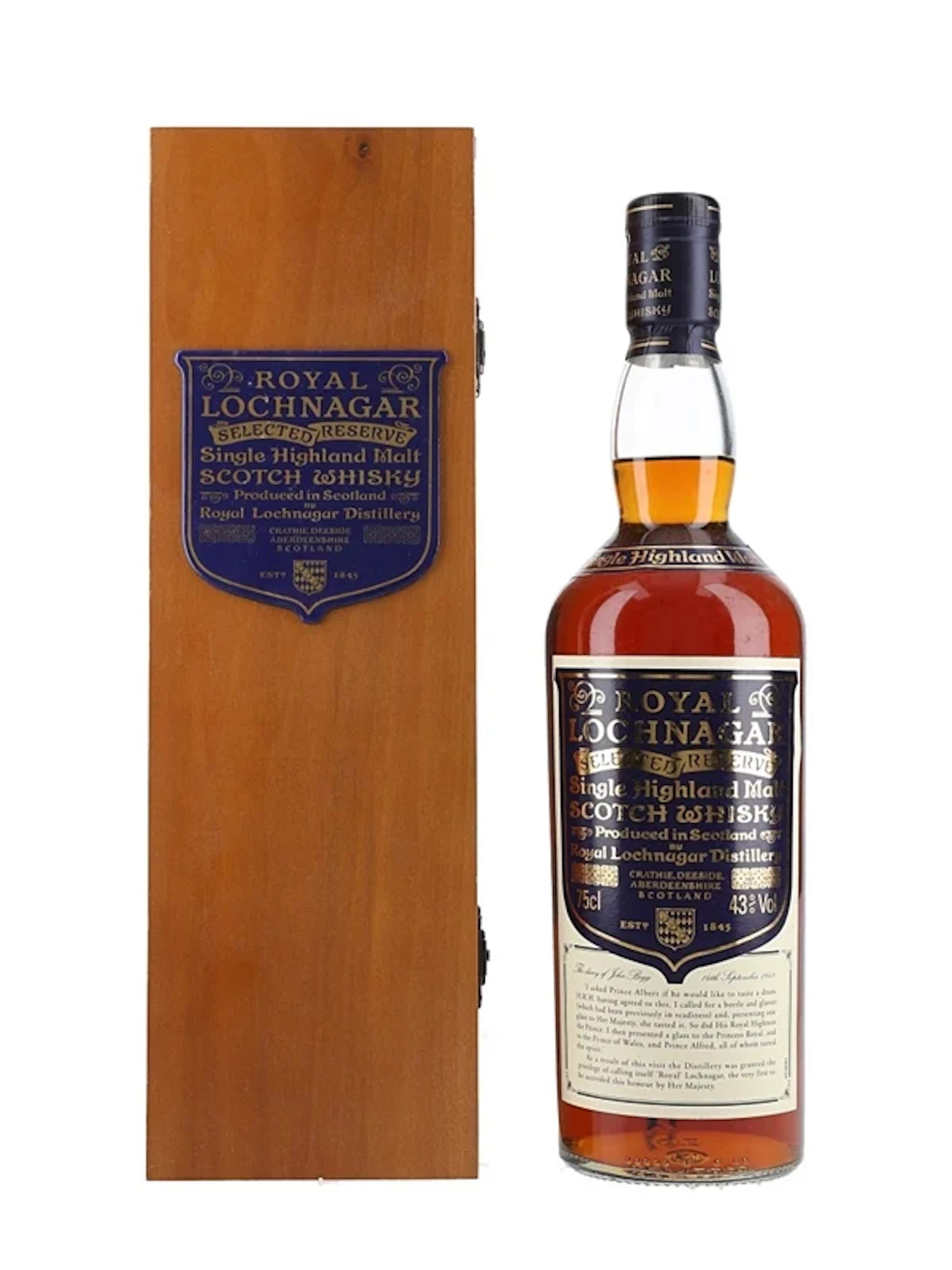 Royal Lochnagar Selected Reserve Bottled 1980s 75cl / 43%