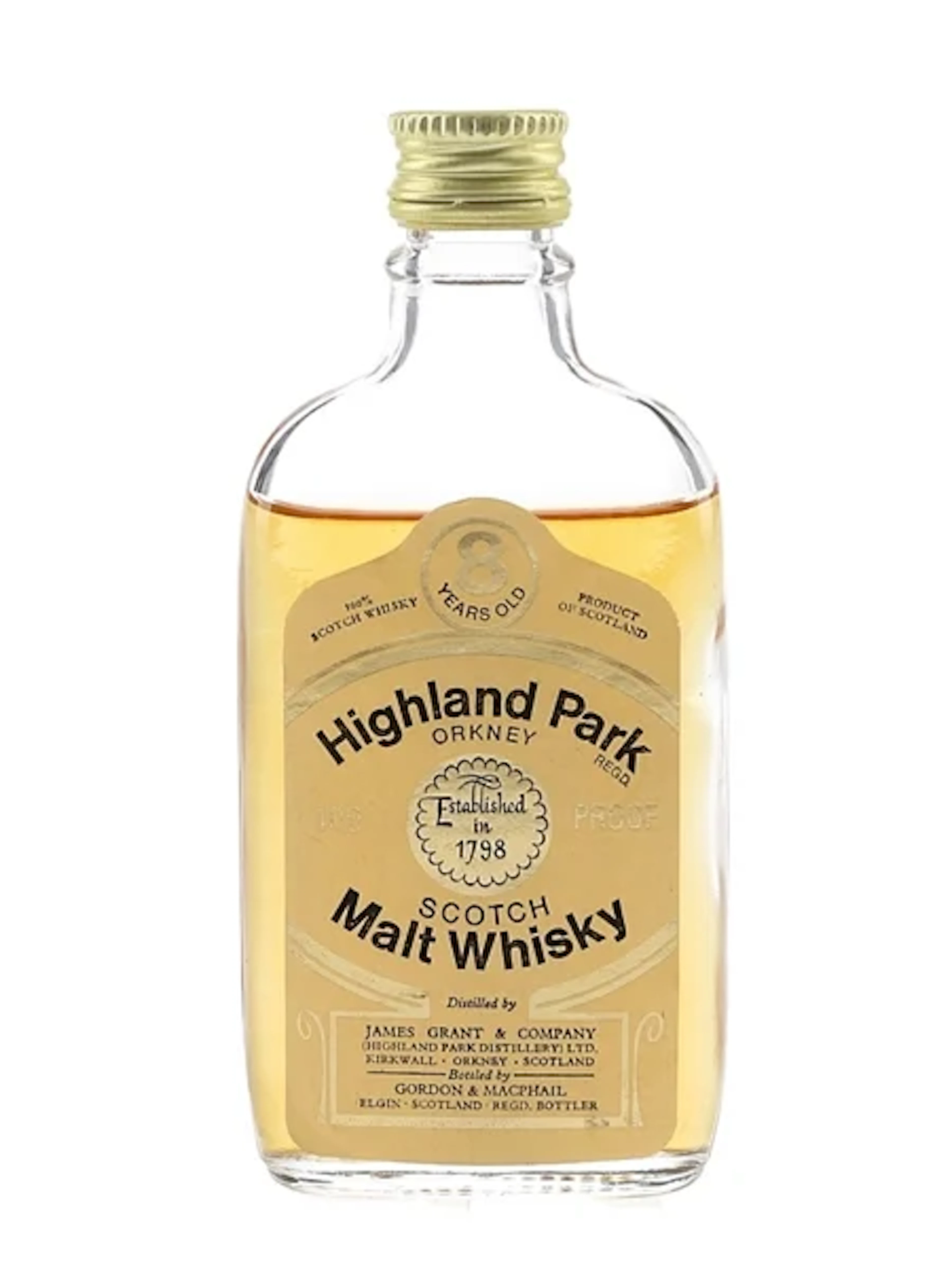 Highland Park 8 Year Old 100 Proof Bottled 1970s - Gordon & Macphail