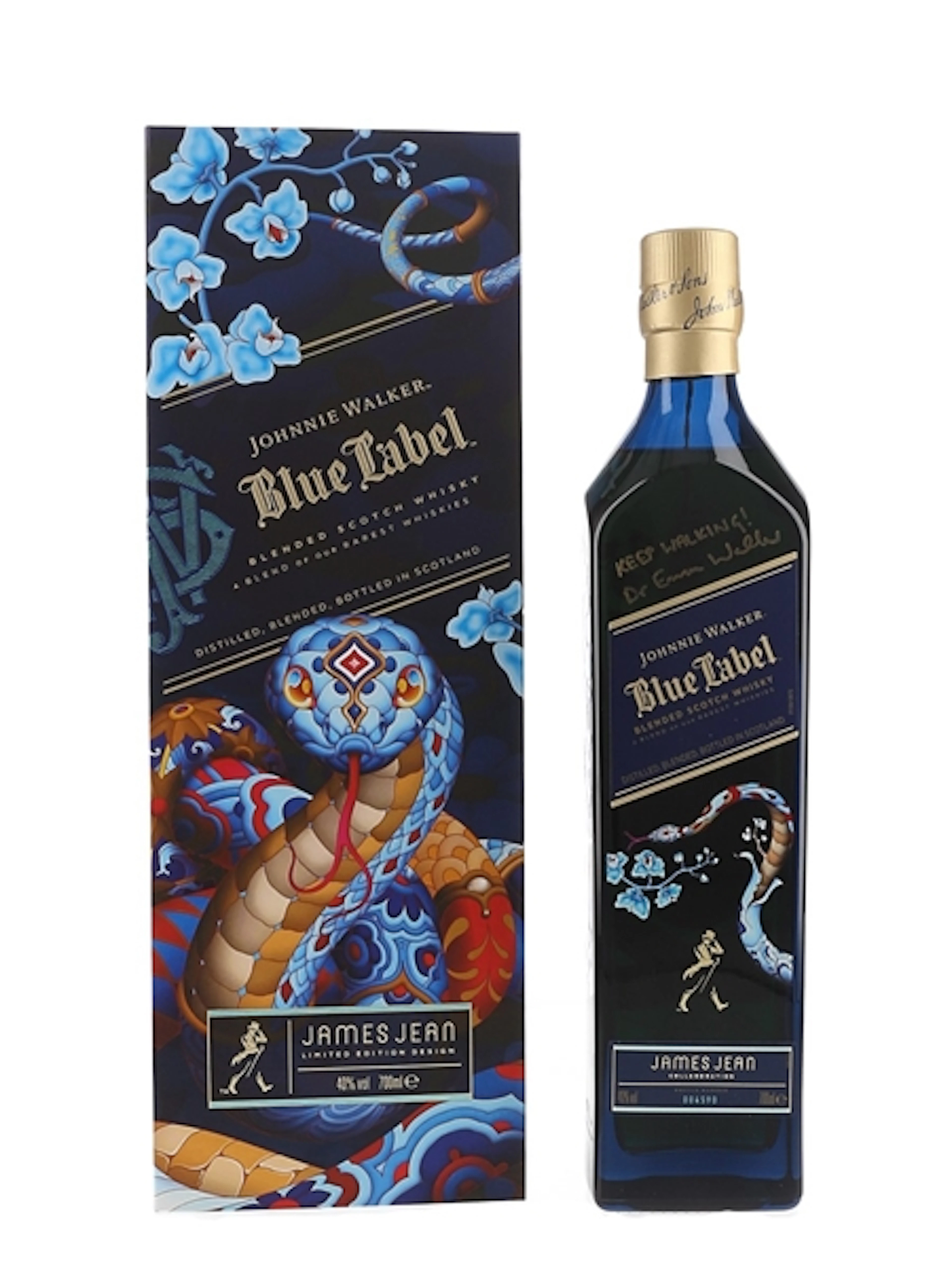Johnnie Walker Blue Label Year Of The Snake 2025 Signed Bottle & Signed
