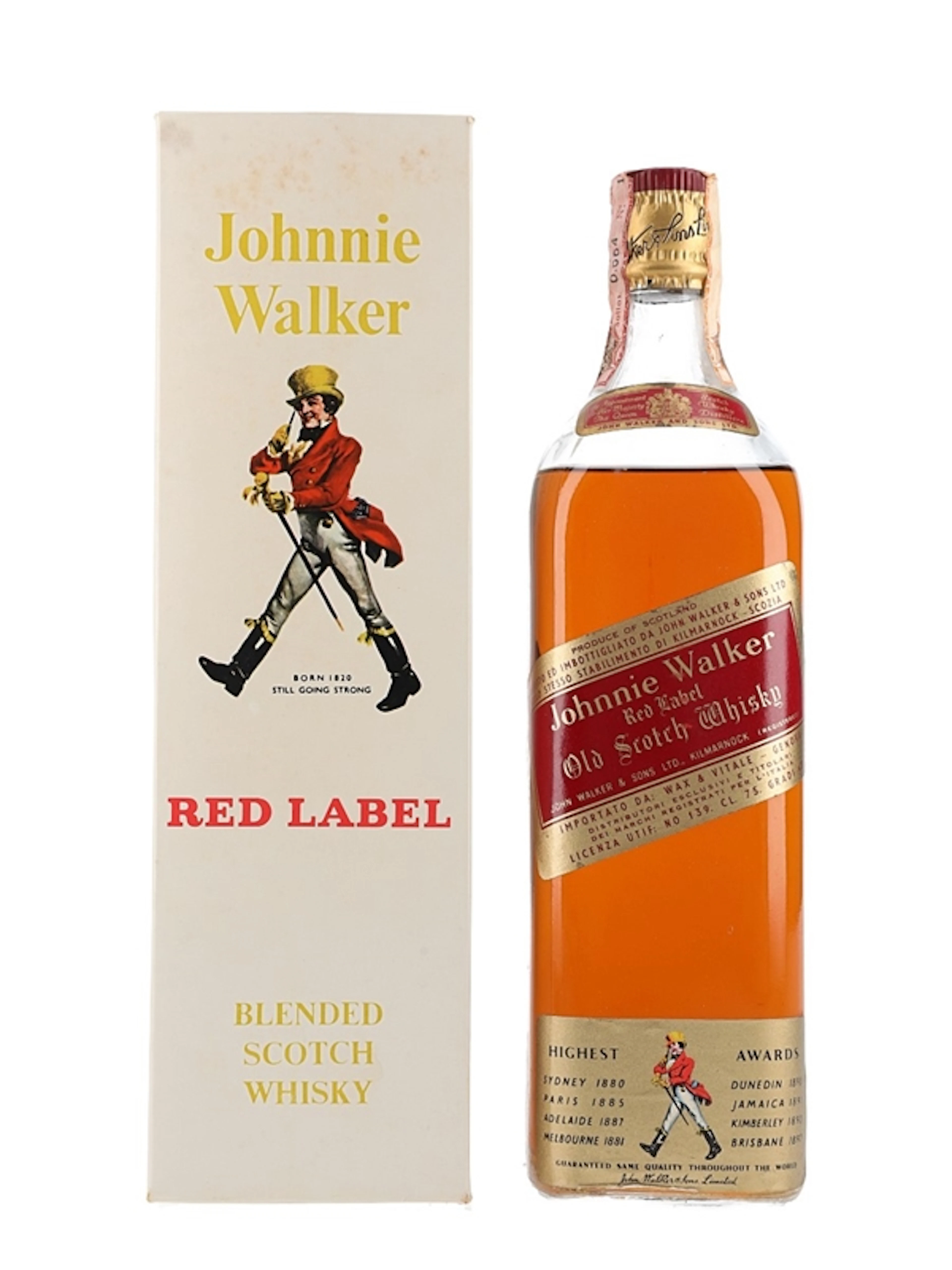 Johnnie Walker Red Label Bottled 1970s-1980s - Wax & Vitale 75cl / 43%
