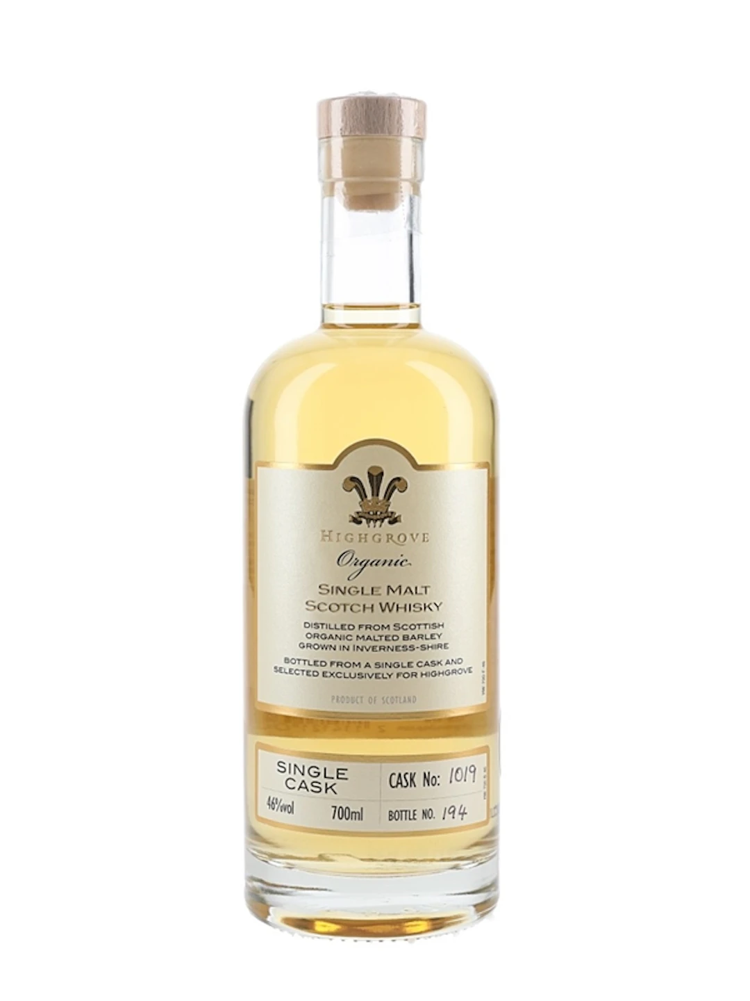 Highgrove Organic Single Cask #1019 70cl / 46%