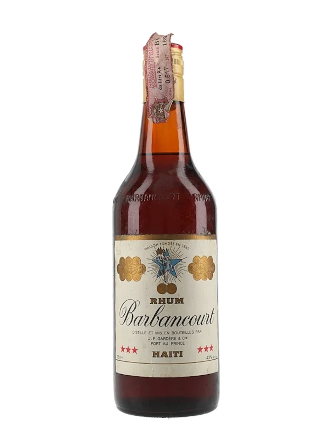 Barbancourt 3 Star Rhum Bottled 1980s - Di Paul Gardere 75cl / 43%