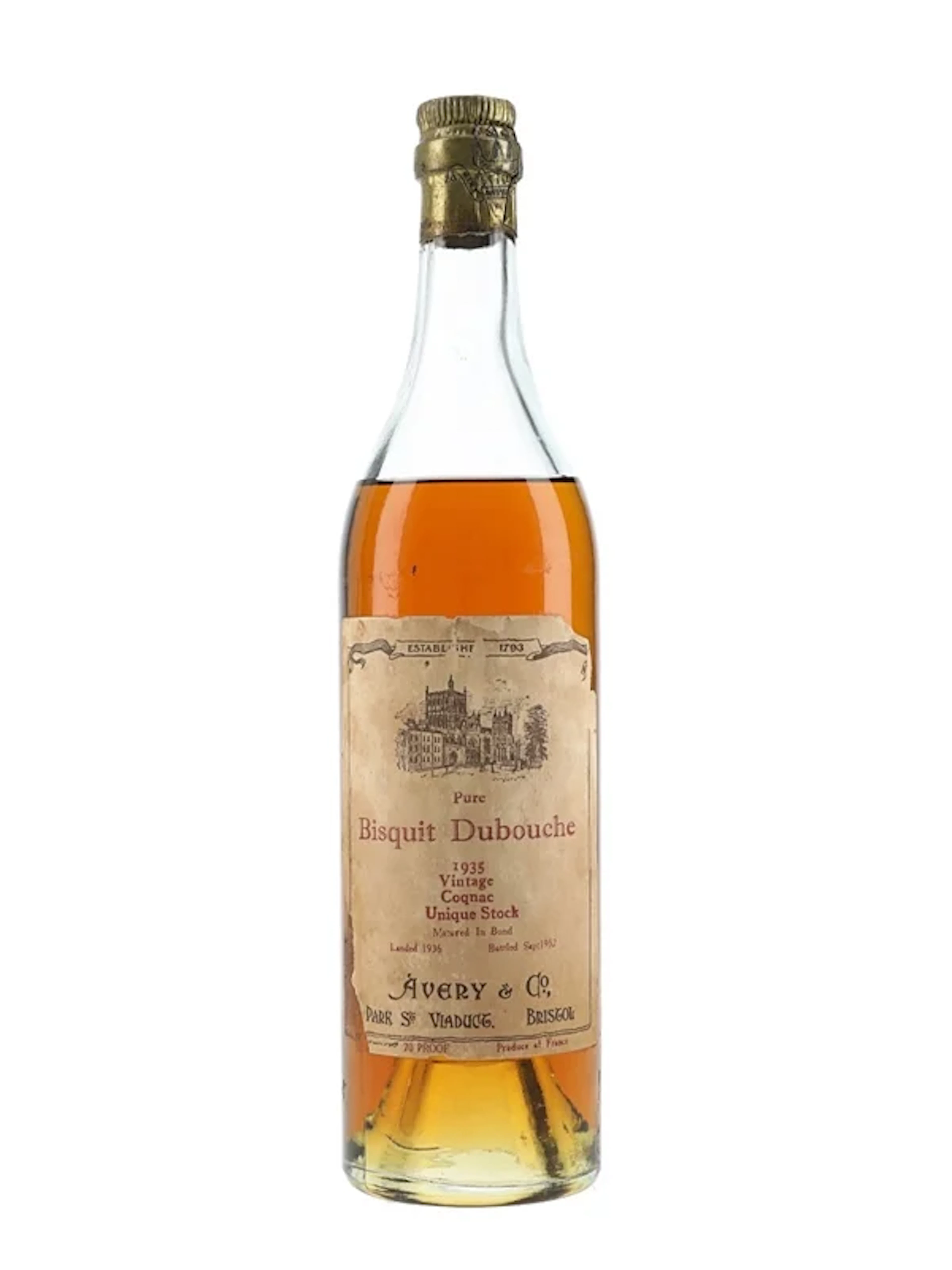 Bisquit Dubouche & Co. 1935 Unique Stock Landed 1936 - Bottled 1952