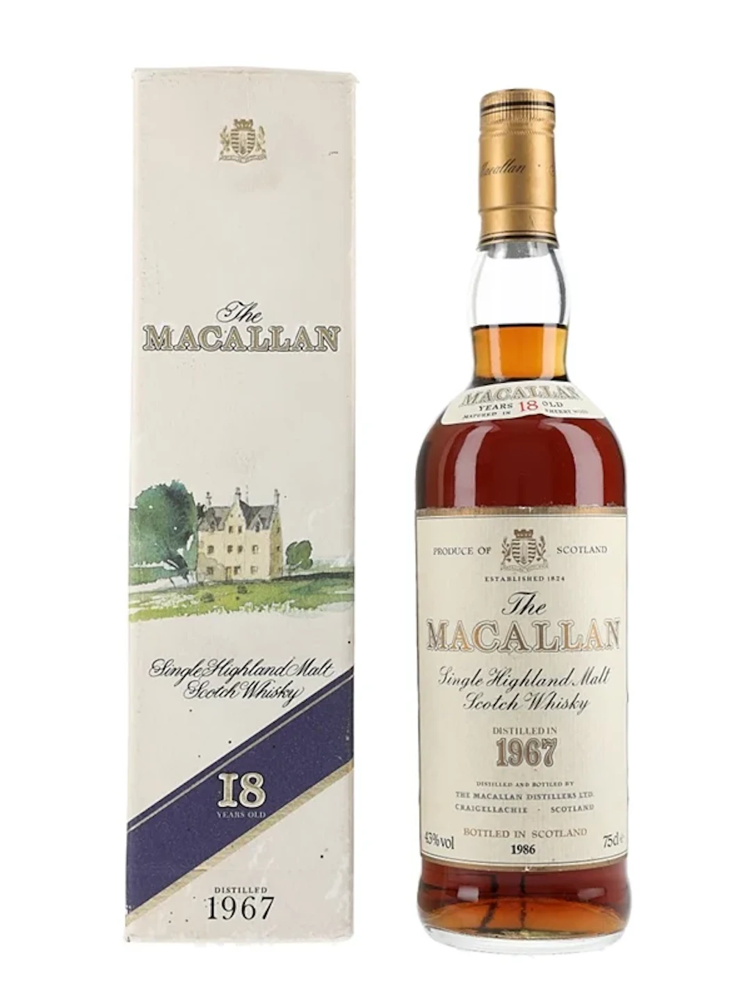 Macallan 1967 18 Year Old Bottled 1986 75cl / 43%