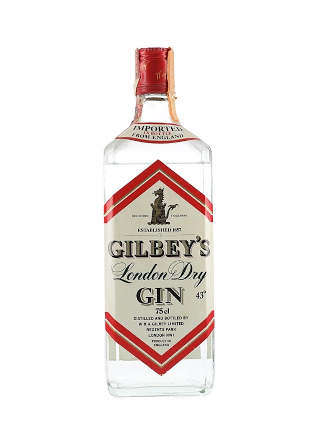 Gilbey's London Dry Gi Bottled 1970s 75cl / 43%