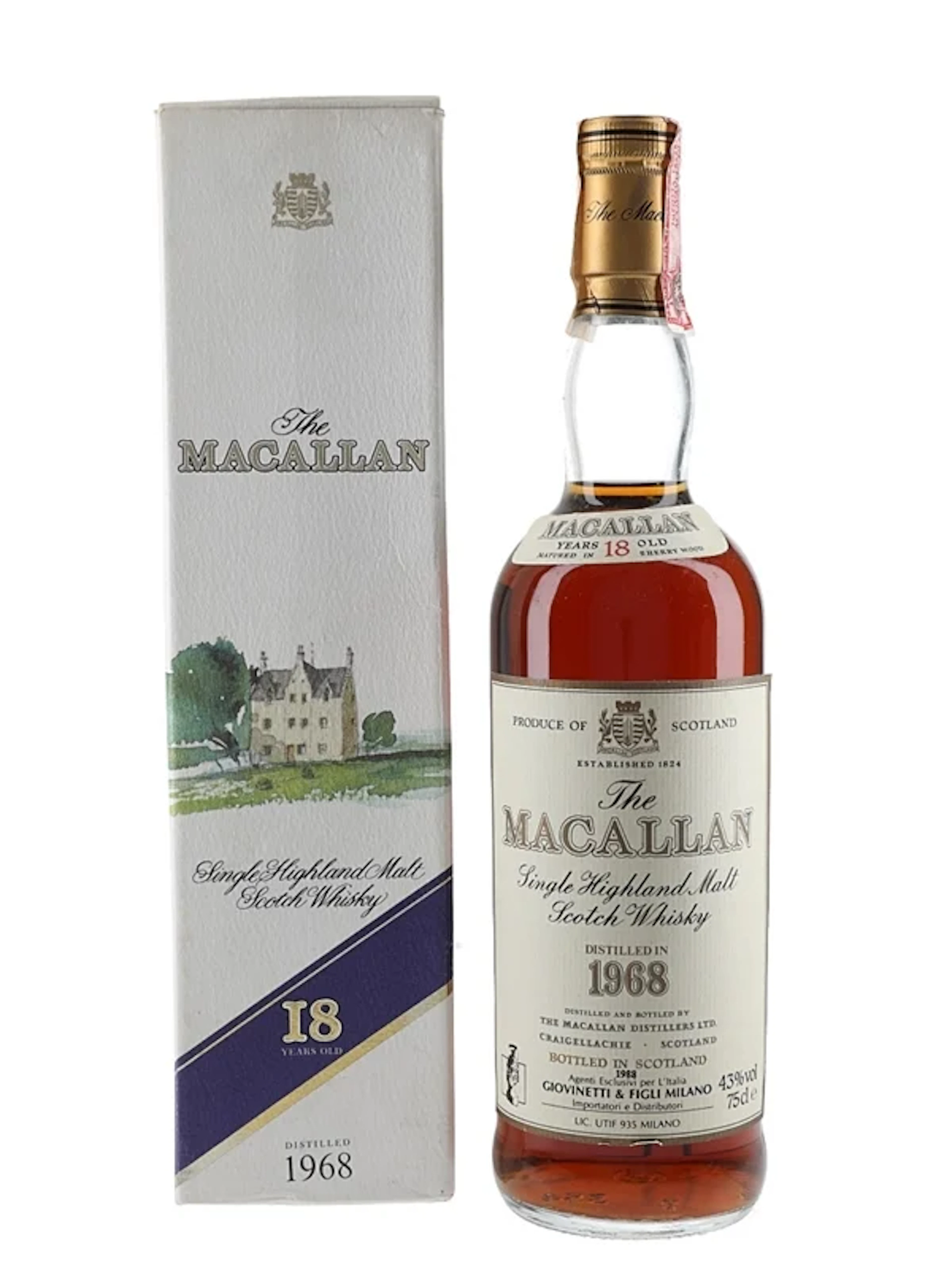 Macallan 1968 18 Year Old Bottled 1988 - Giovinetti 75cl / 43%