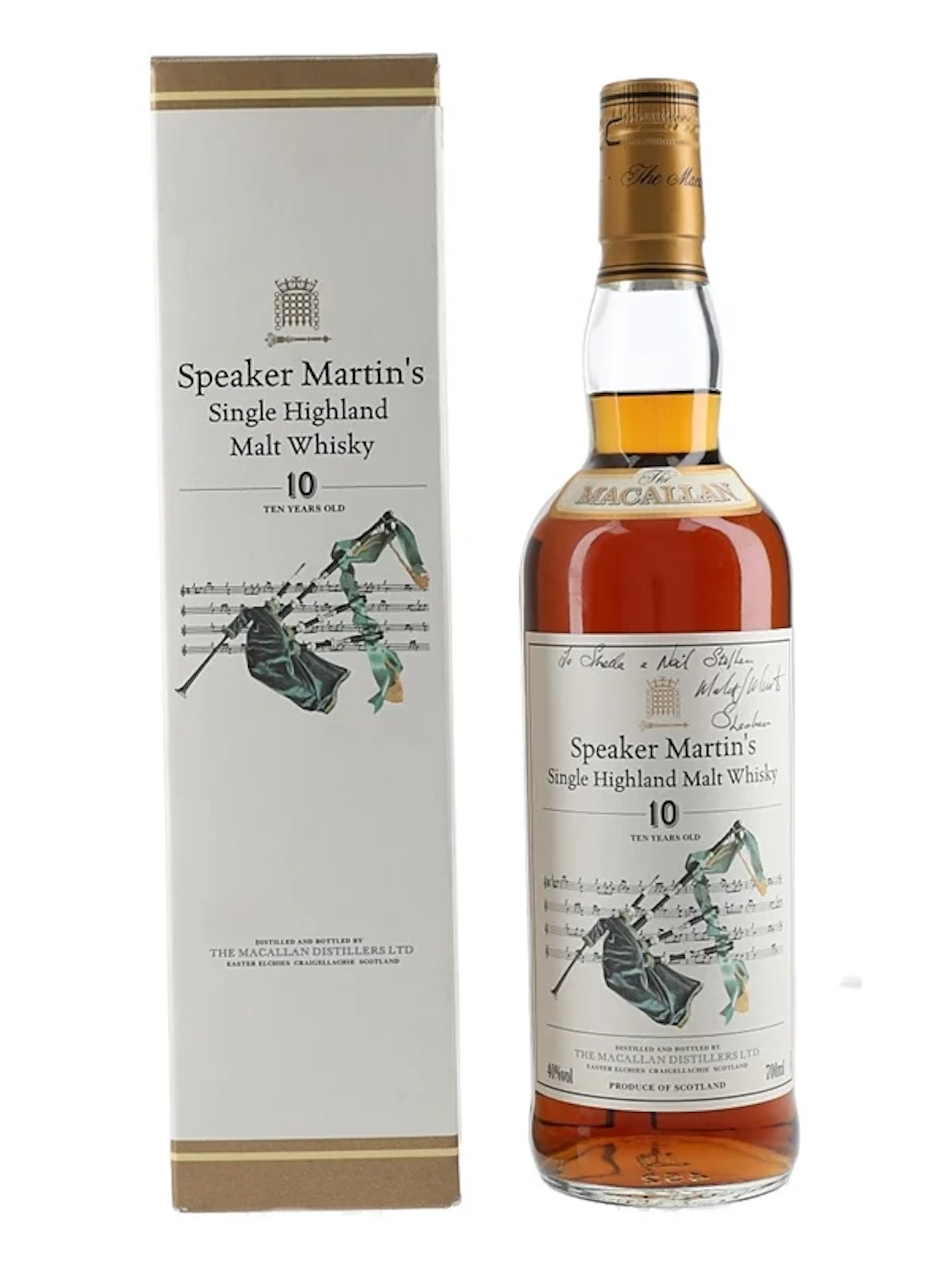 Macallan 10 Year Old Bottled 2000s - Speaker Martin's 70cl / 40%
