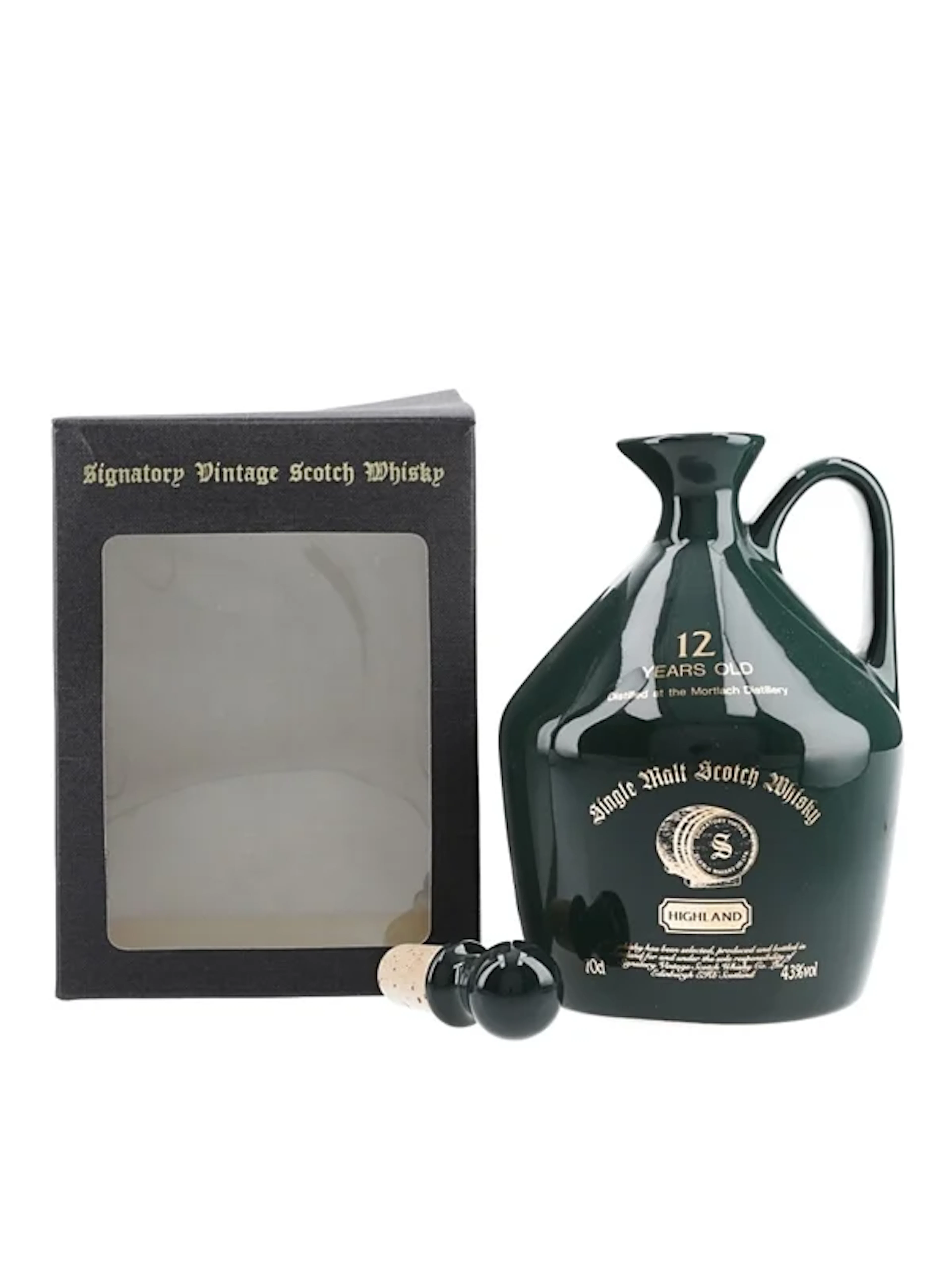 Mortlach 12 Year Old Ceramic Decanter Signatory Vintage 70cl / 43%