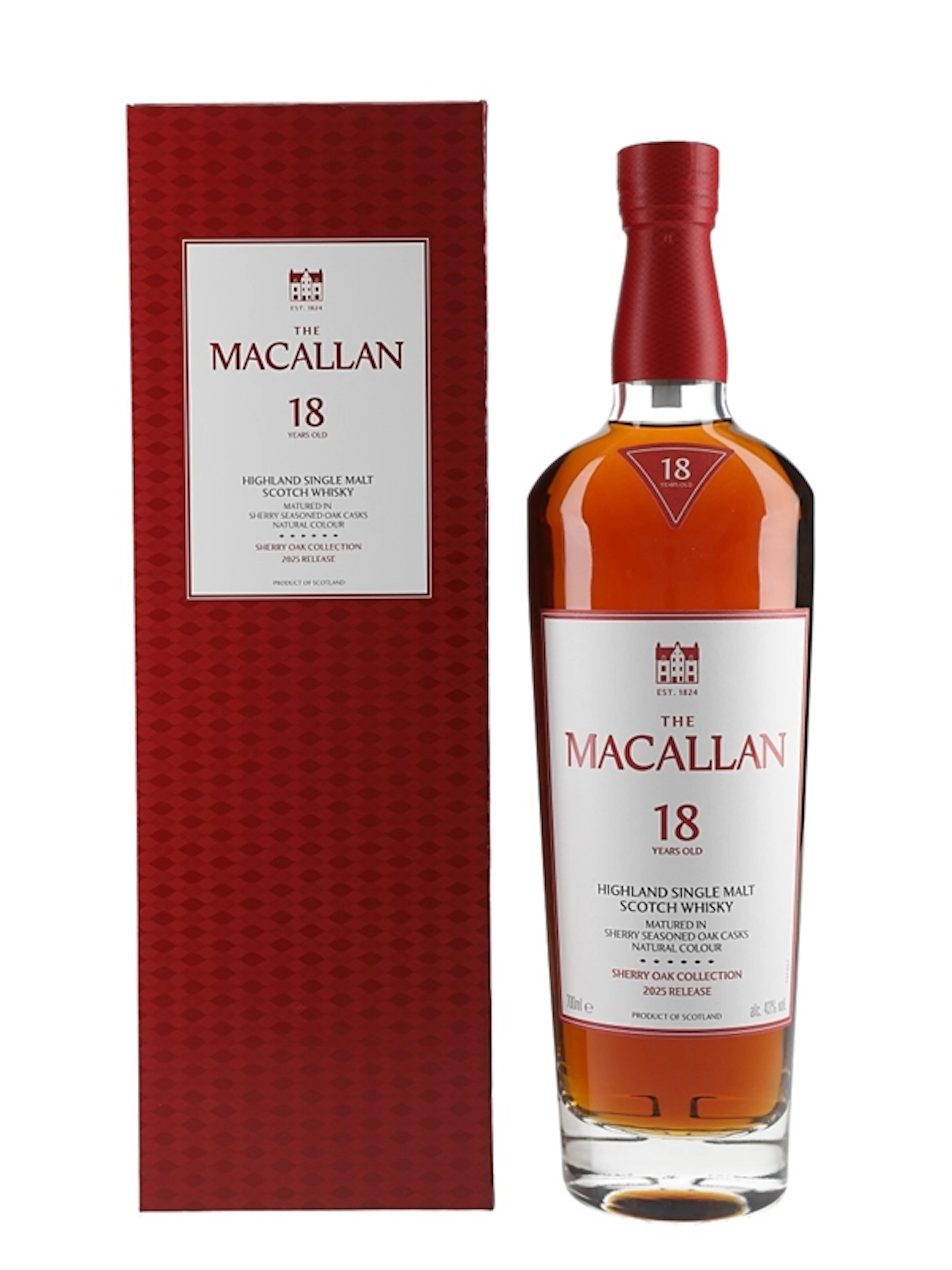 Macallan 18 Year Old Sherry Oak Collection 2025 Release 70cl / 43%