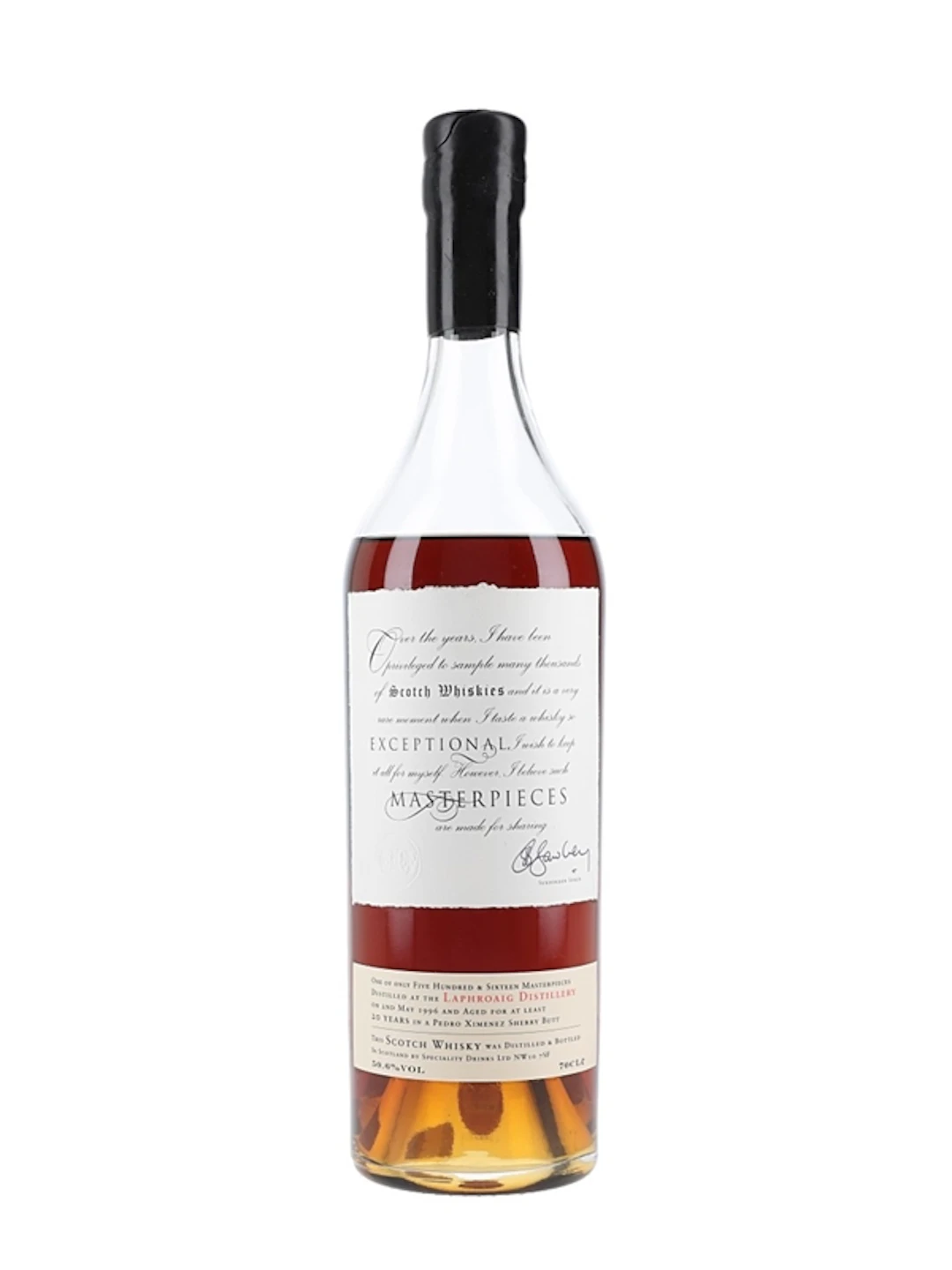 Laphroaig 1996 20 Year Old Masterpieces Speciality Drinks 70cl / 50.6%