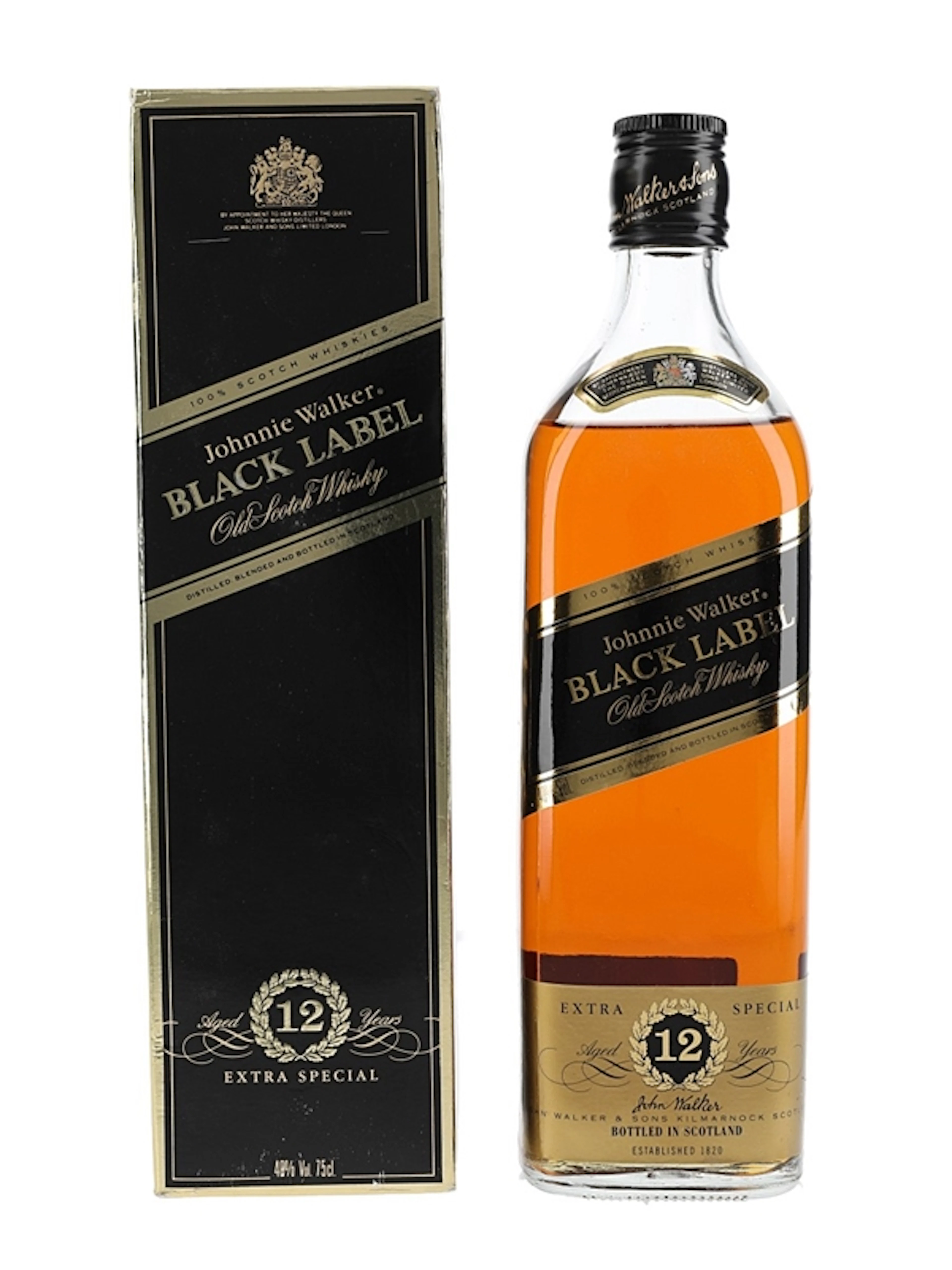 Johnnie Walker Black Label 12 Year Old Bottled 1980s 75cl / 40%