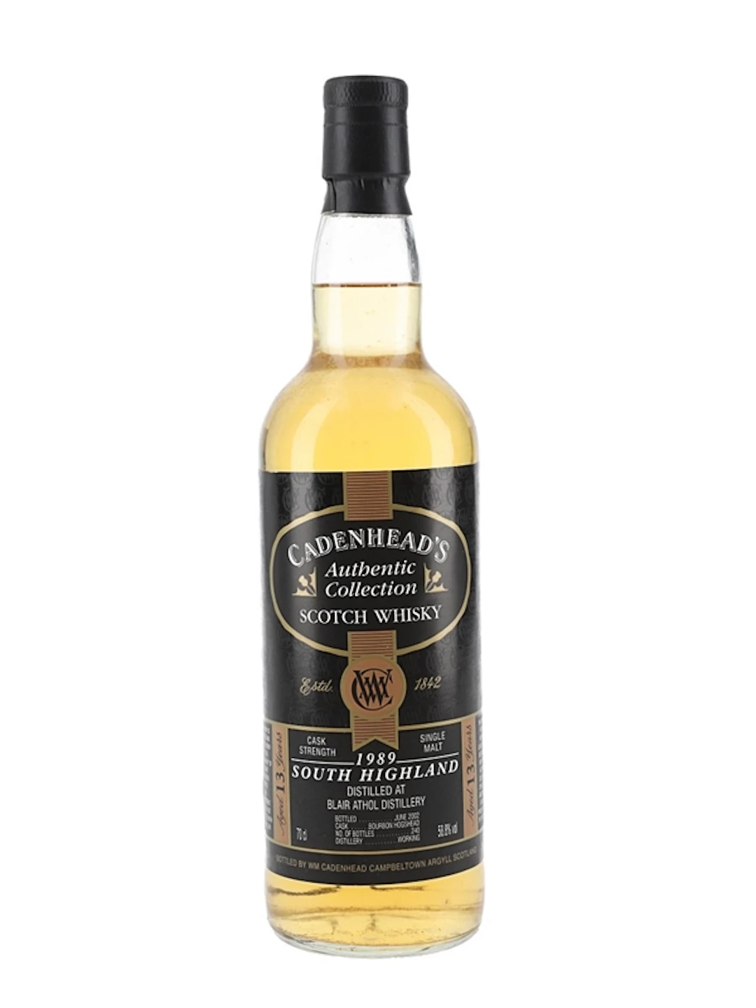 Blair Athol 1989 13 Year Old Bottled 2002 - Cadenhead's Authentic