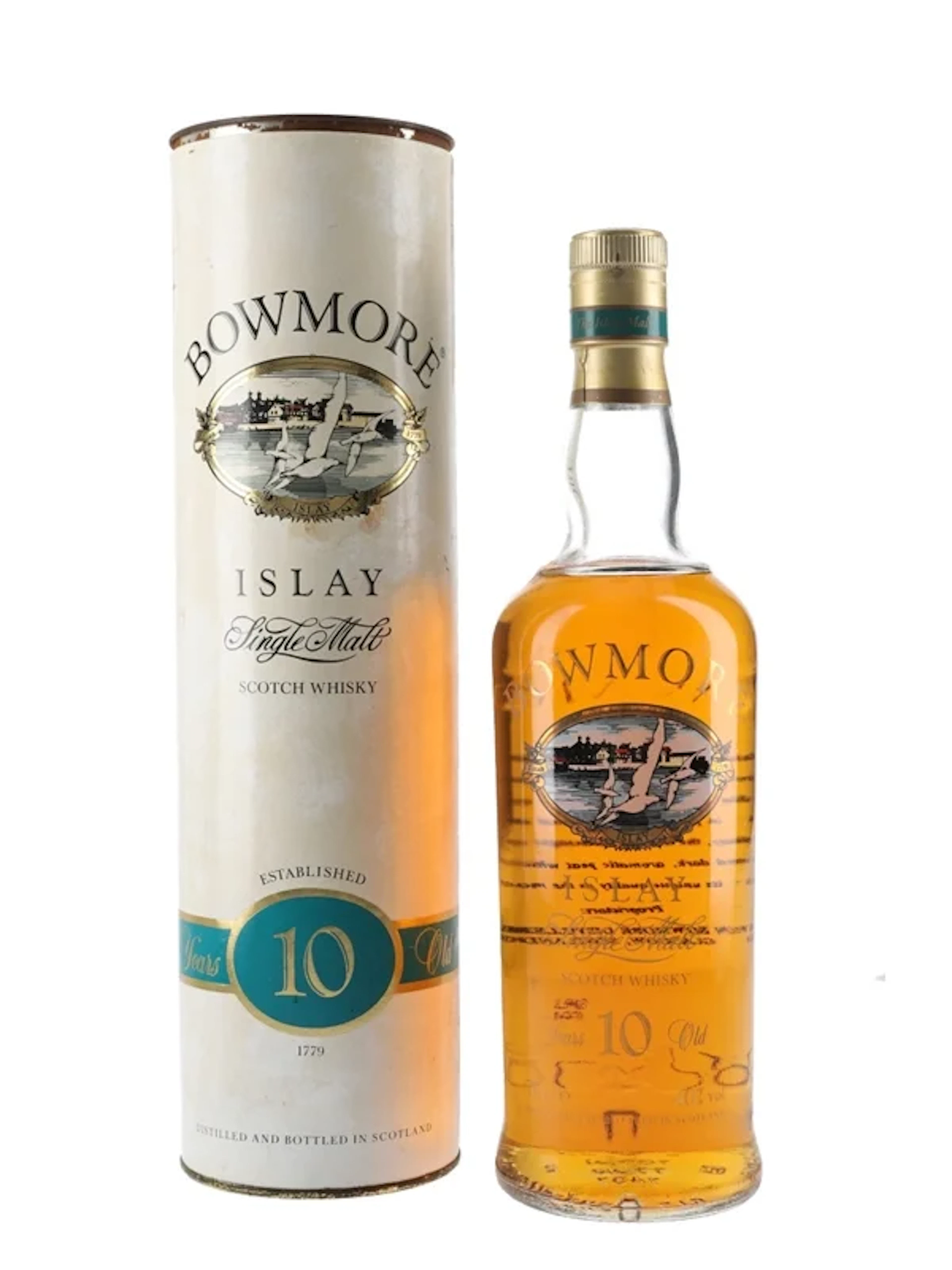 Bowmore 10 Year Old Bottled 1990s - Screen Printed Label 70cl / 40%