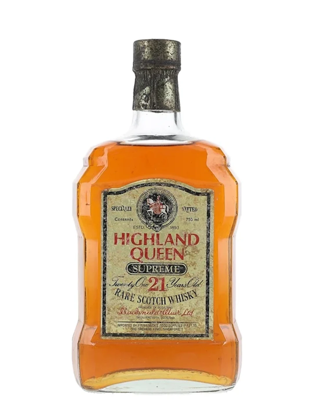 Highland Queen 21 Year Old Supreme Bottled 1970s 75cl