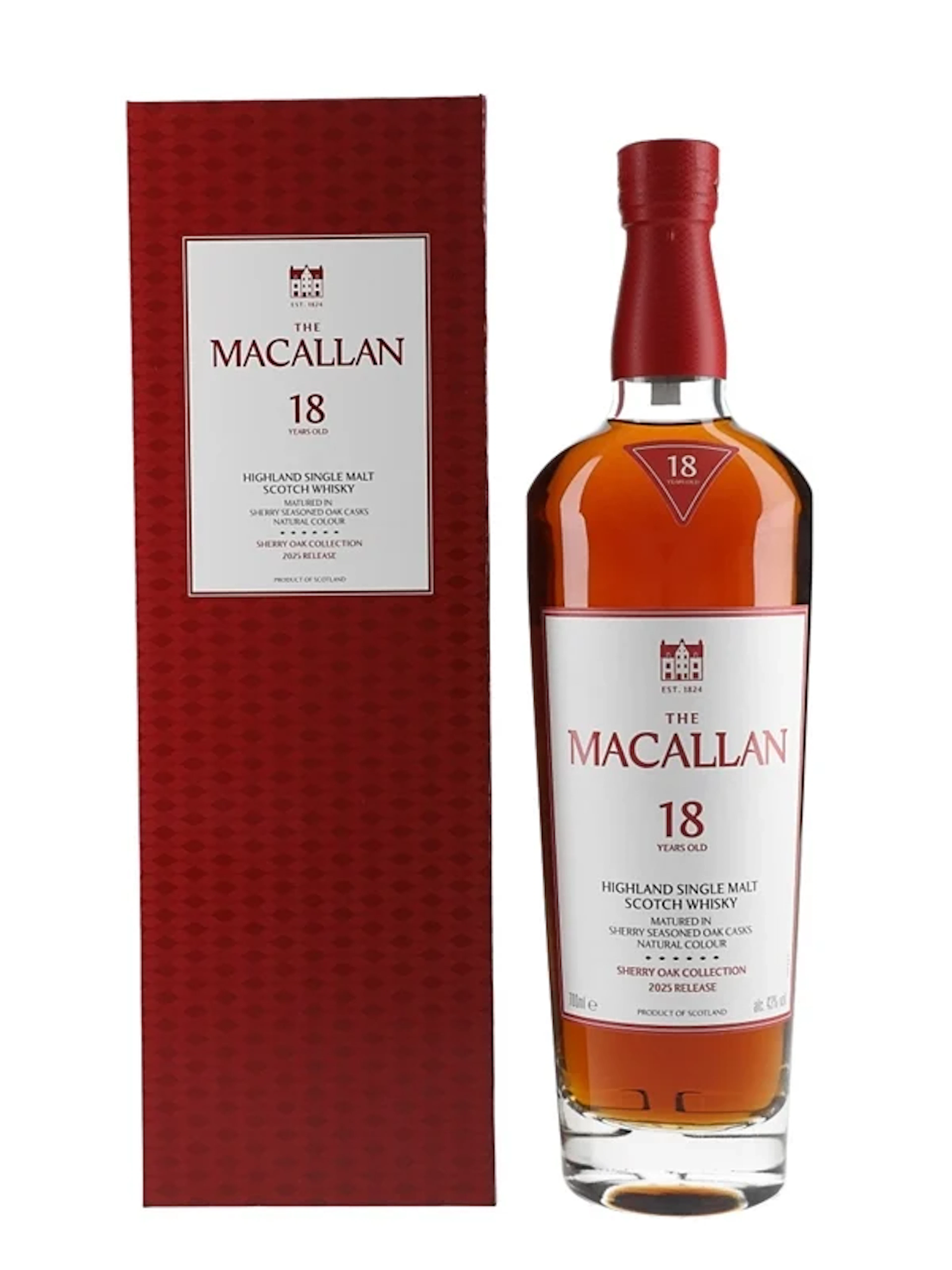 Macallan 18 Year Old Sherry Oak Collection 2025 Release 70cl / 43%