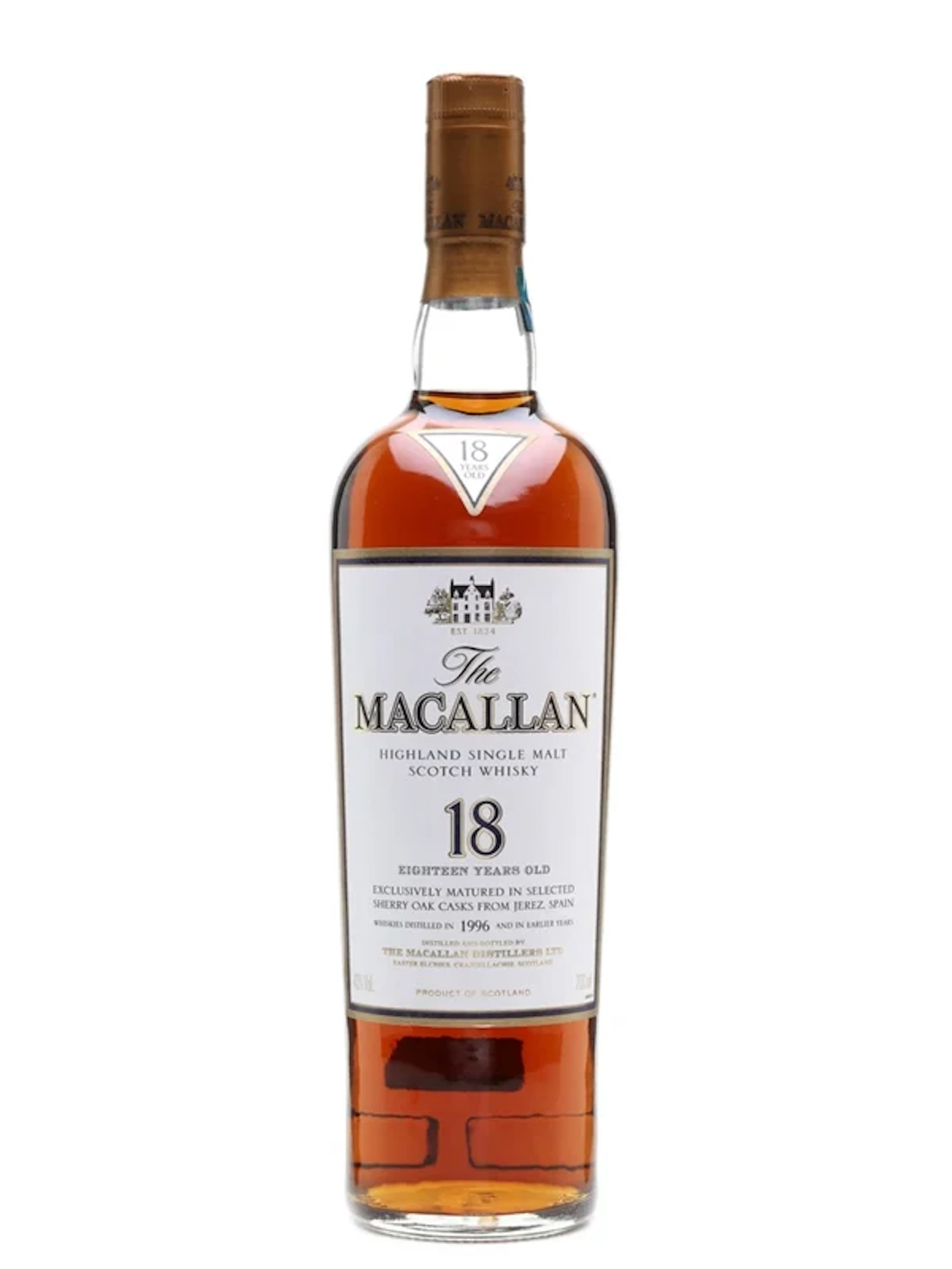Macallan 18 Year Old Distilled 1996 and Earlier 70cl / 43%