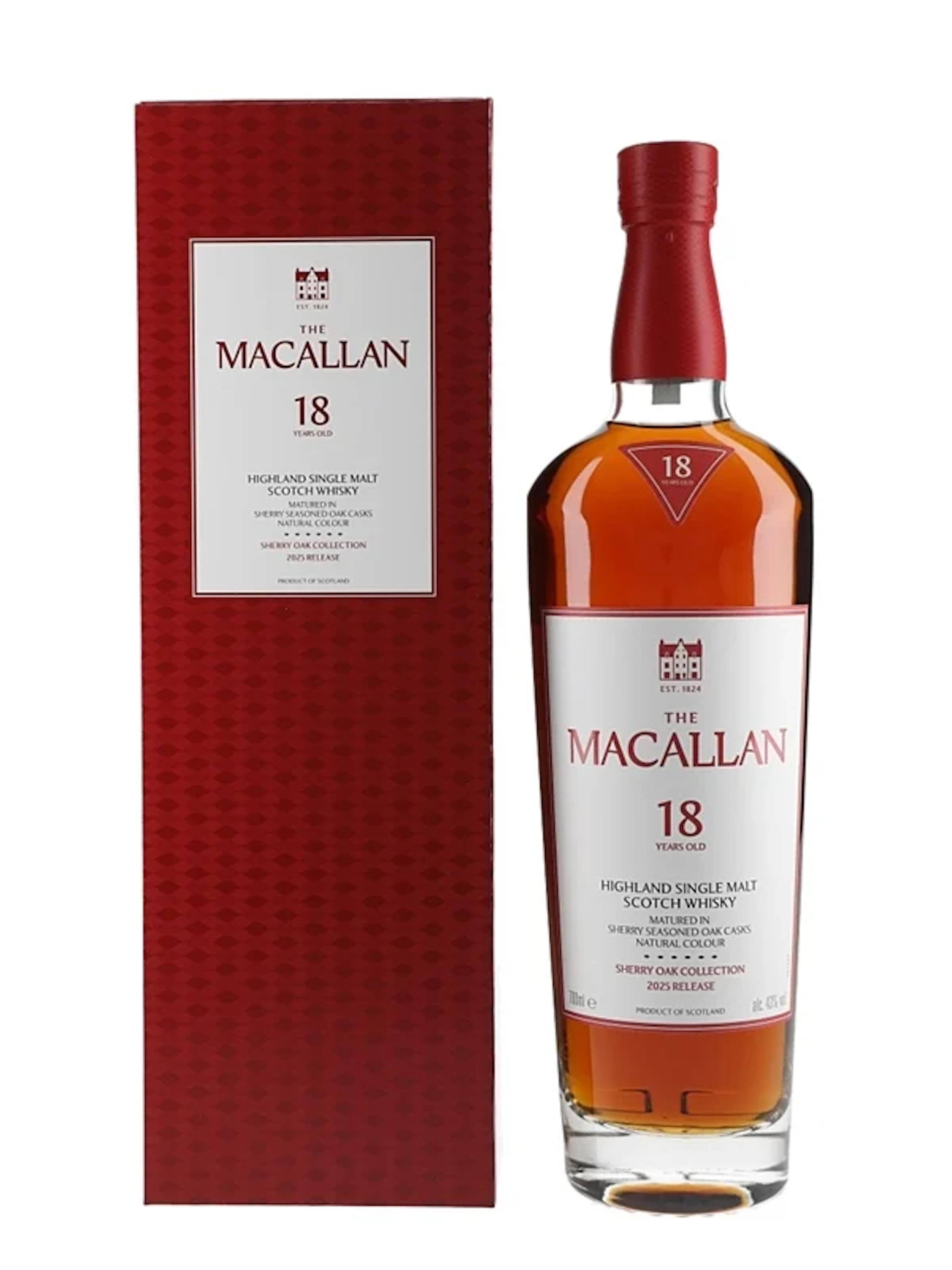 Macallan 18 Year Old Sherry Oak Collection 2025 Release 70cl / 43%
