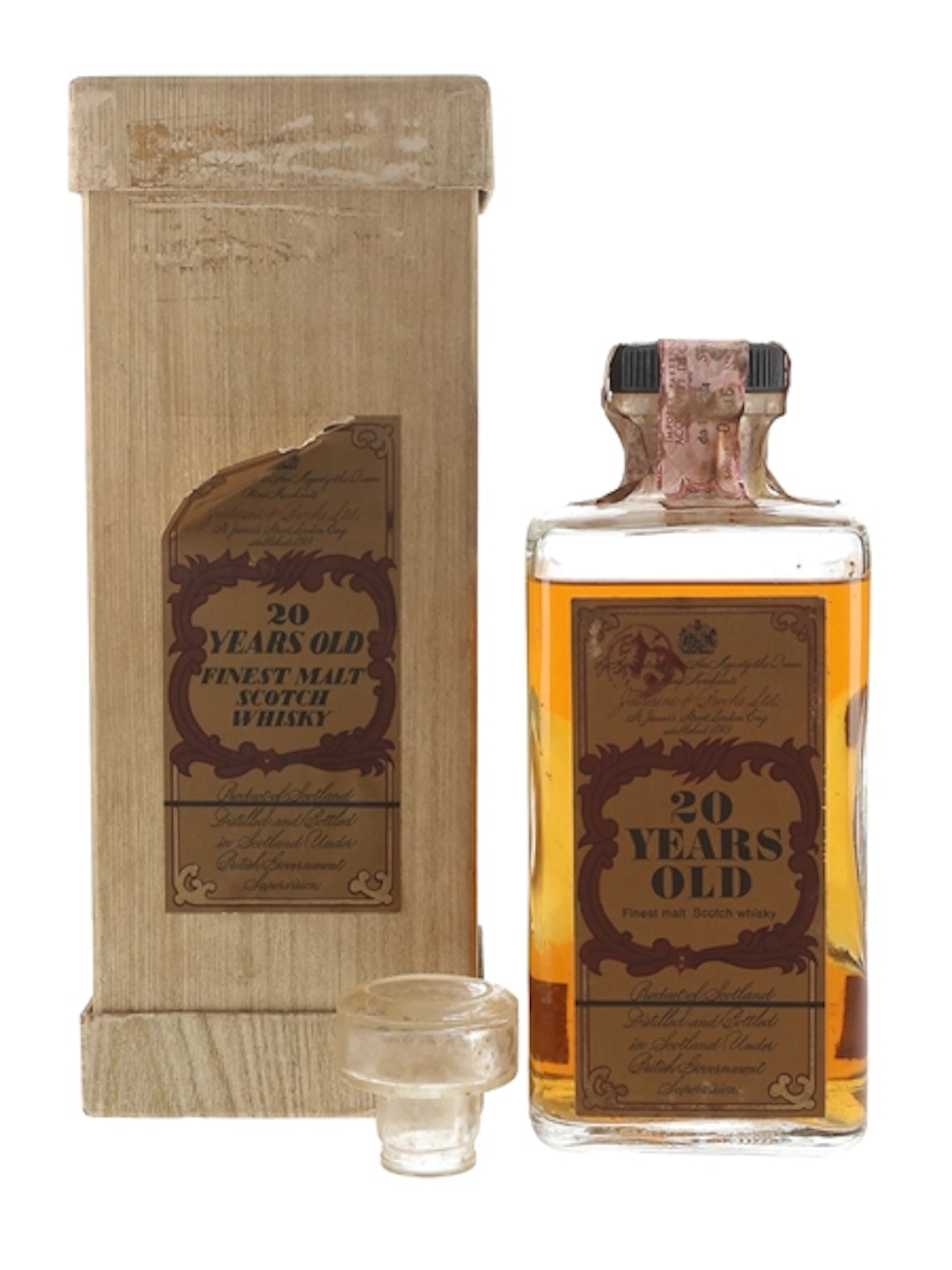 J & B 20 Year Old Finest Malt Bottled 1960s-1970s - Riviera 75cl / 43%