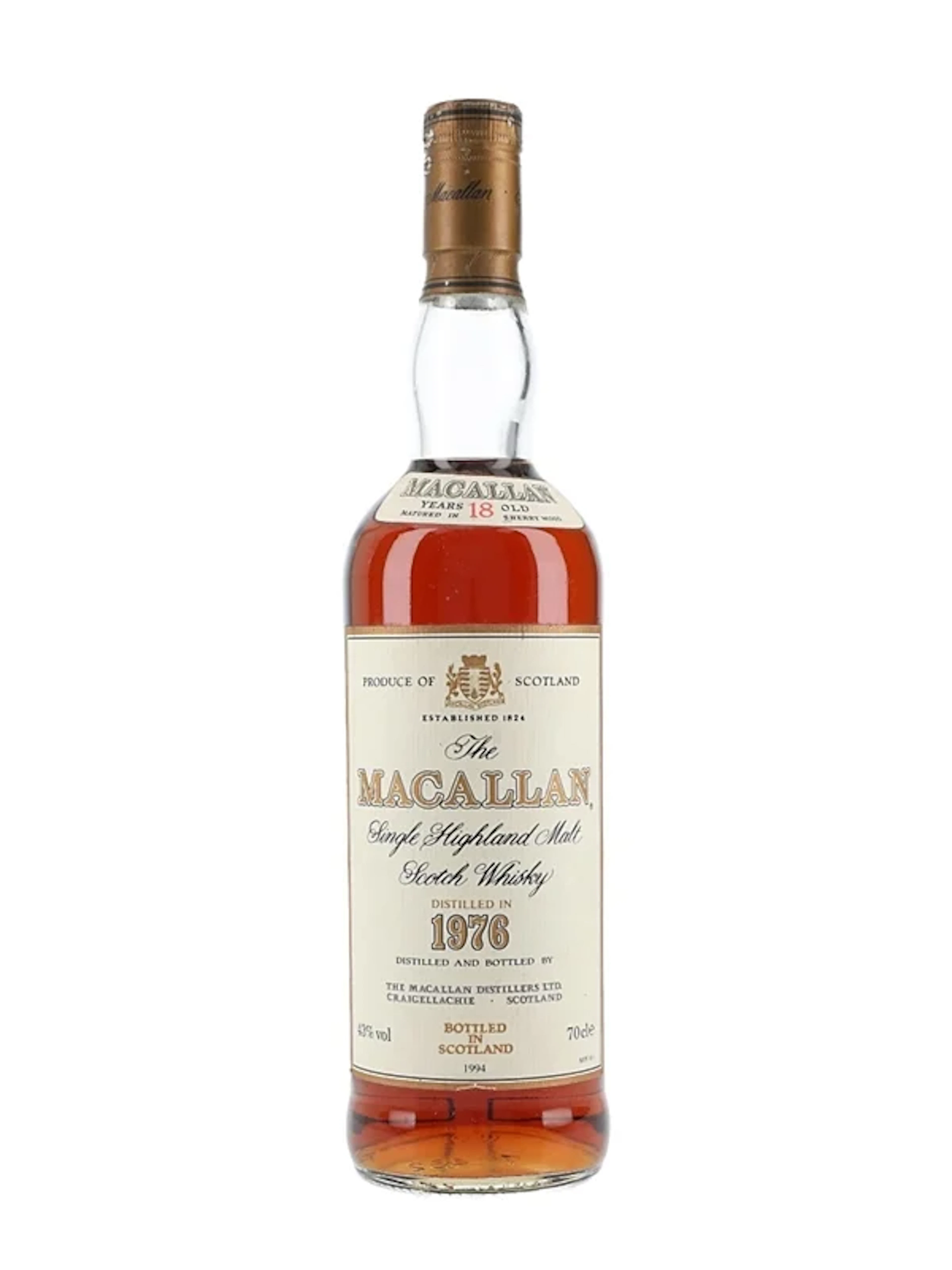 Macallan 1976 18 Year Old Bottled 1994 70cl / 43%