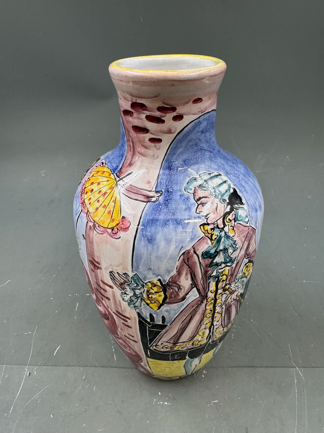 Hankvase i keramikk håndmalt