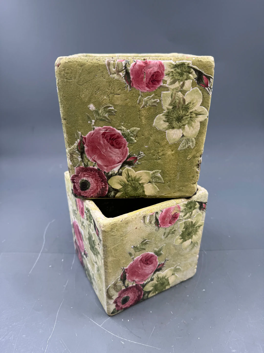 2 stk Firkantet blomsterpotter