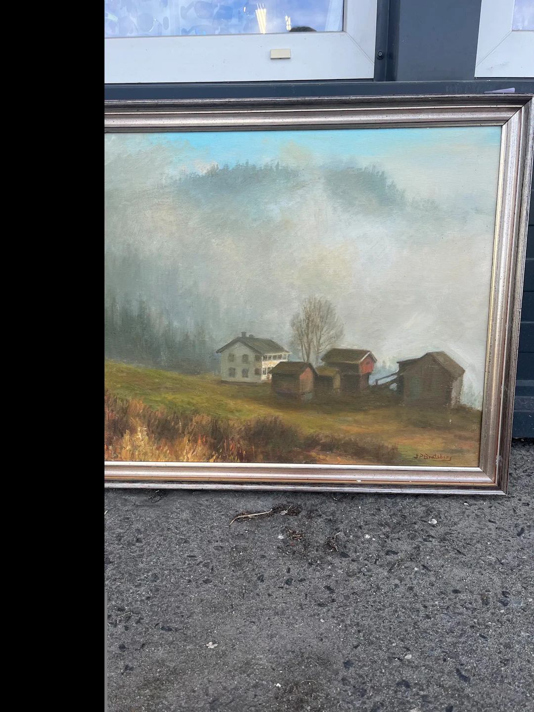 Stemningsfullt landskapsmaleri JP Bratsberg