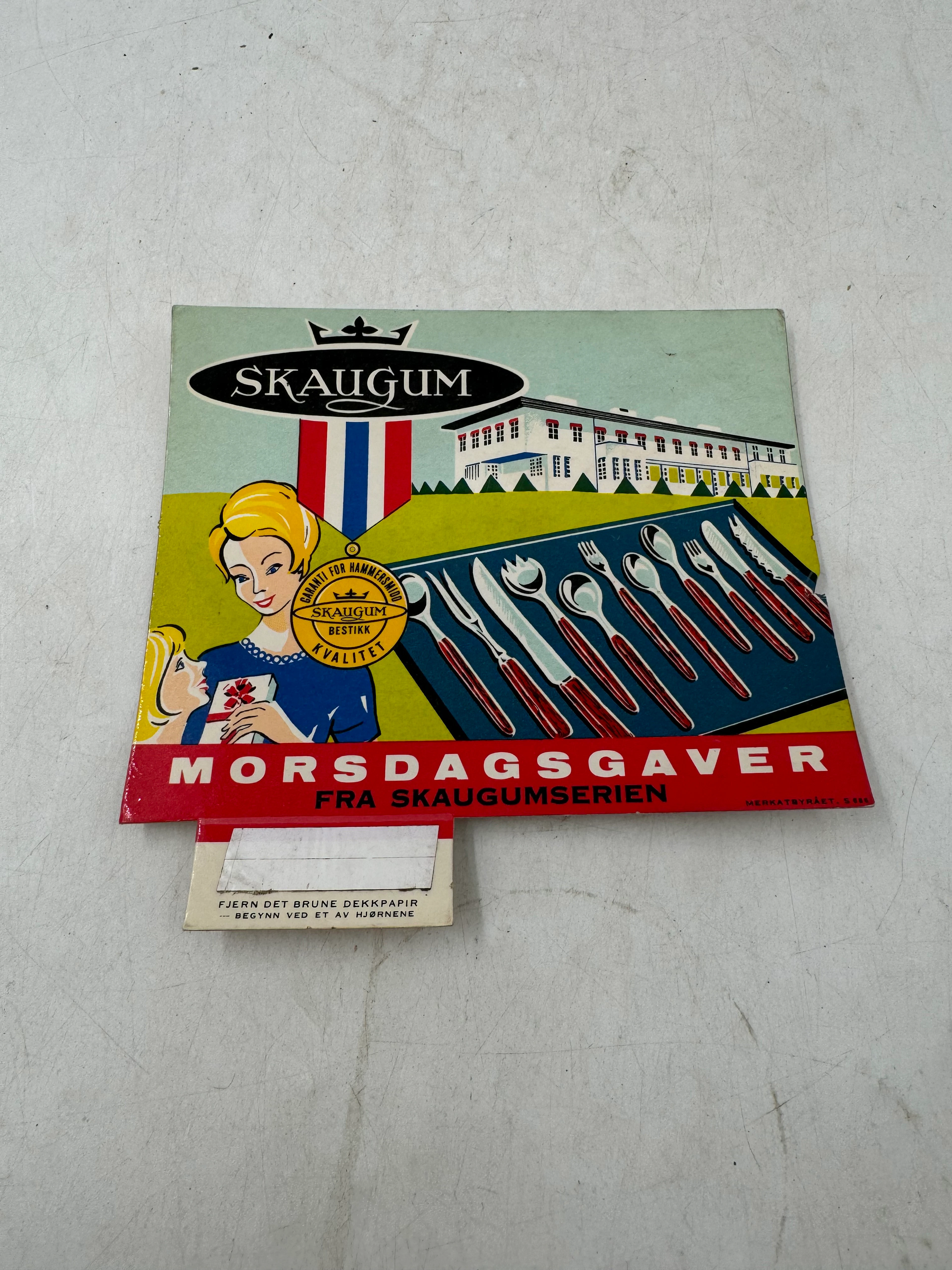 Plakat 40-50 tallet for Skaugum bestikk