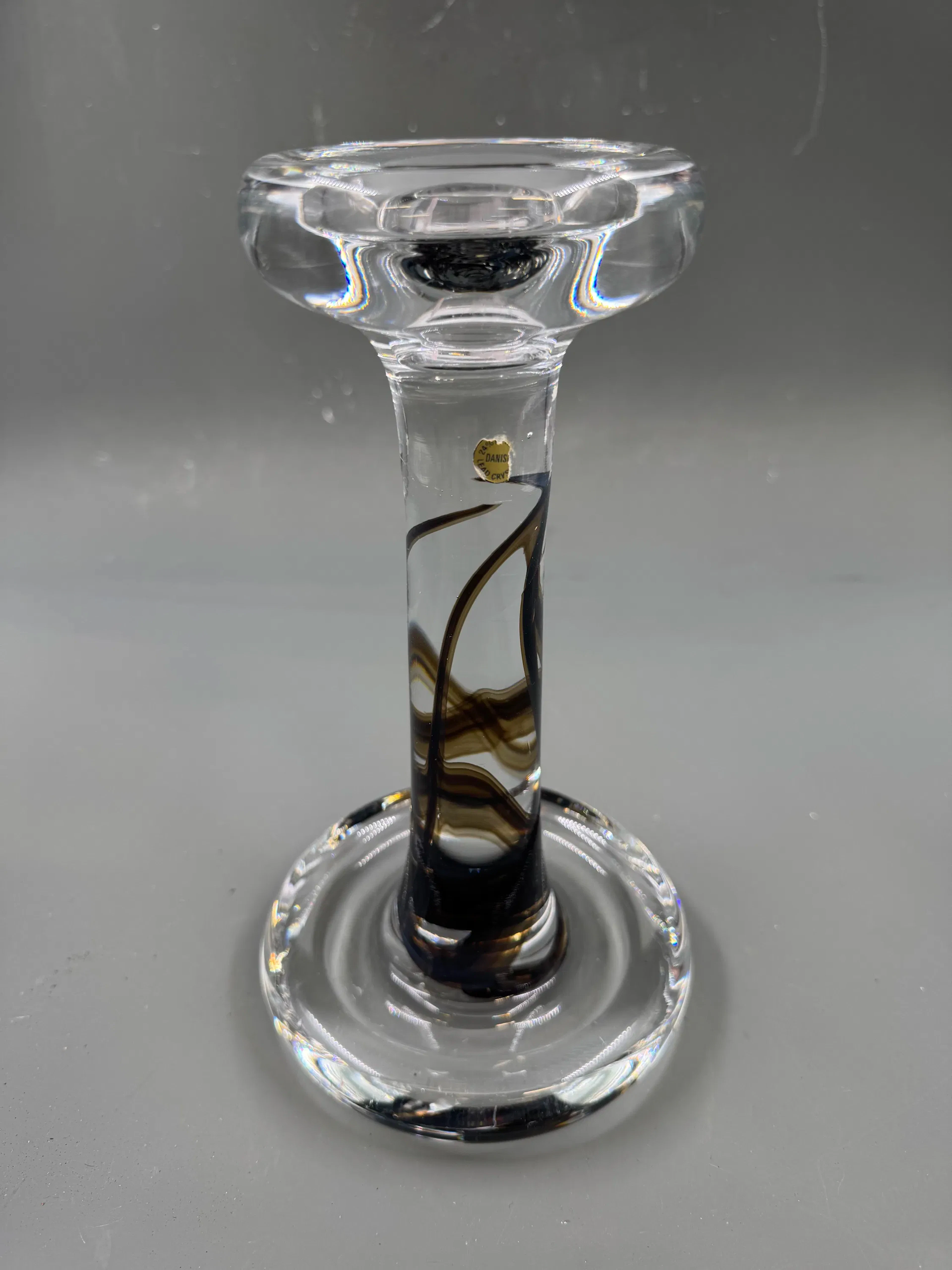 Flott Dansk lysestake i glass