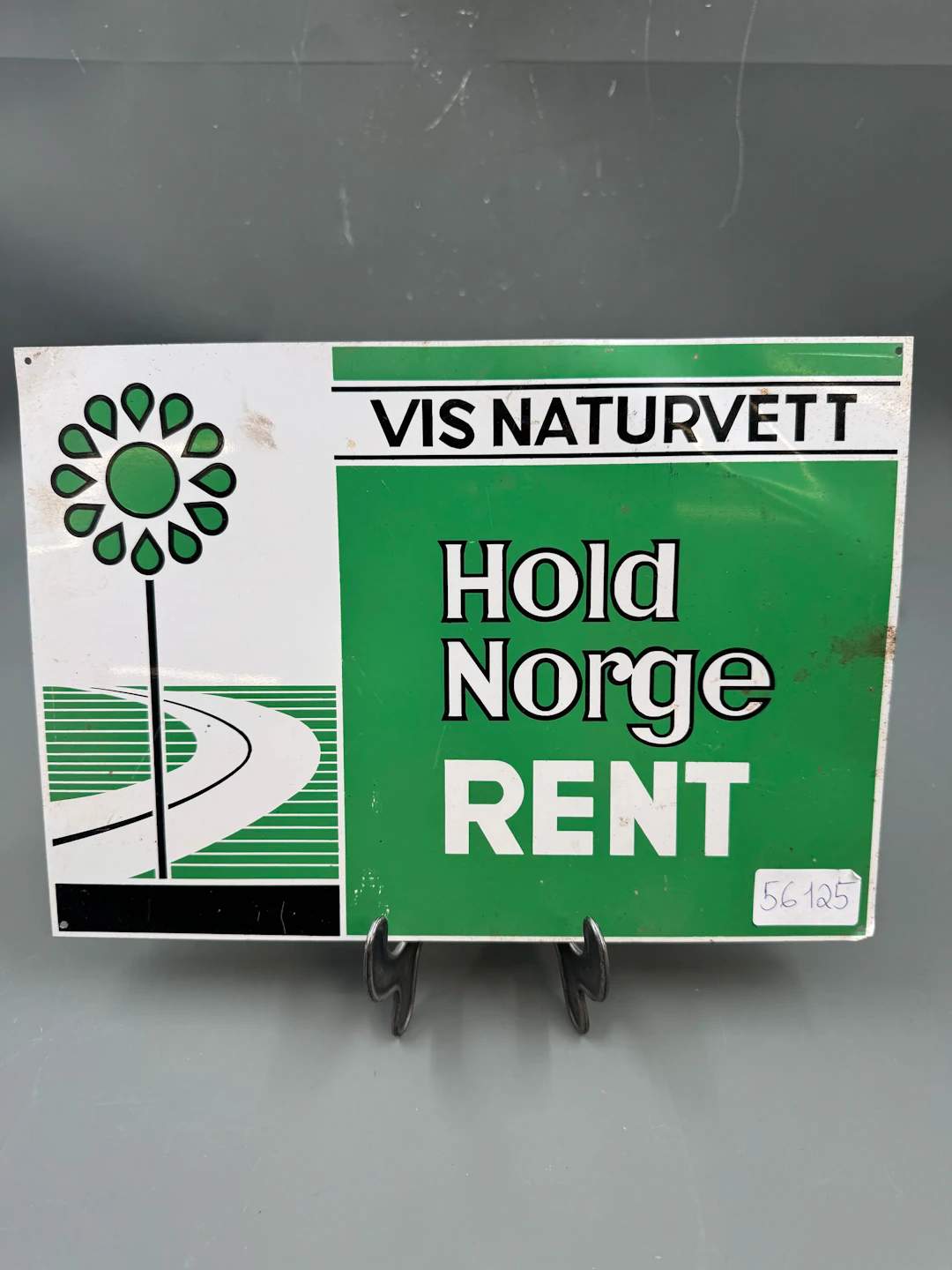 Skilt hold norge rent gmlt 60 tallet