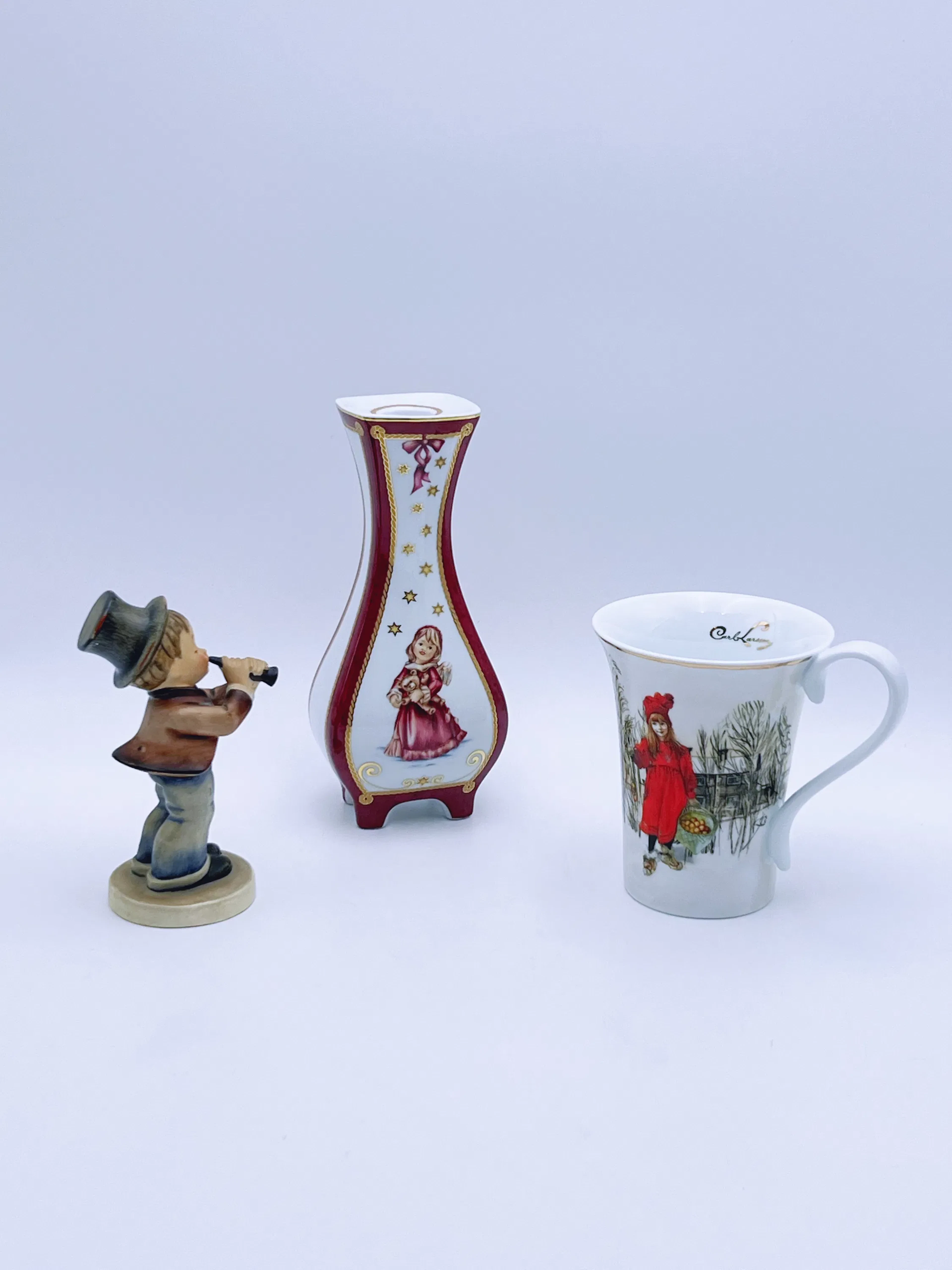 "Goebel" Germany Lysestake, Krus og Figur
