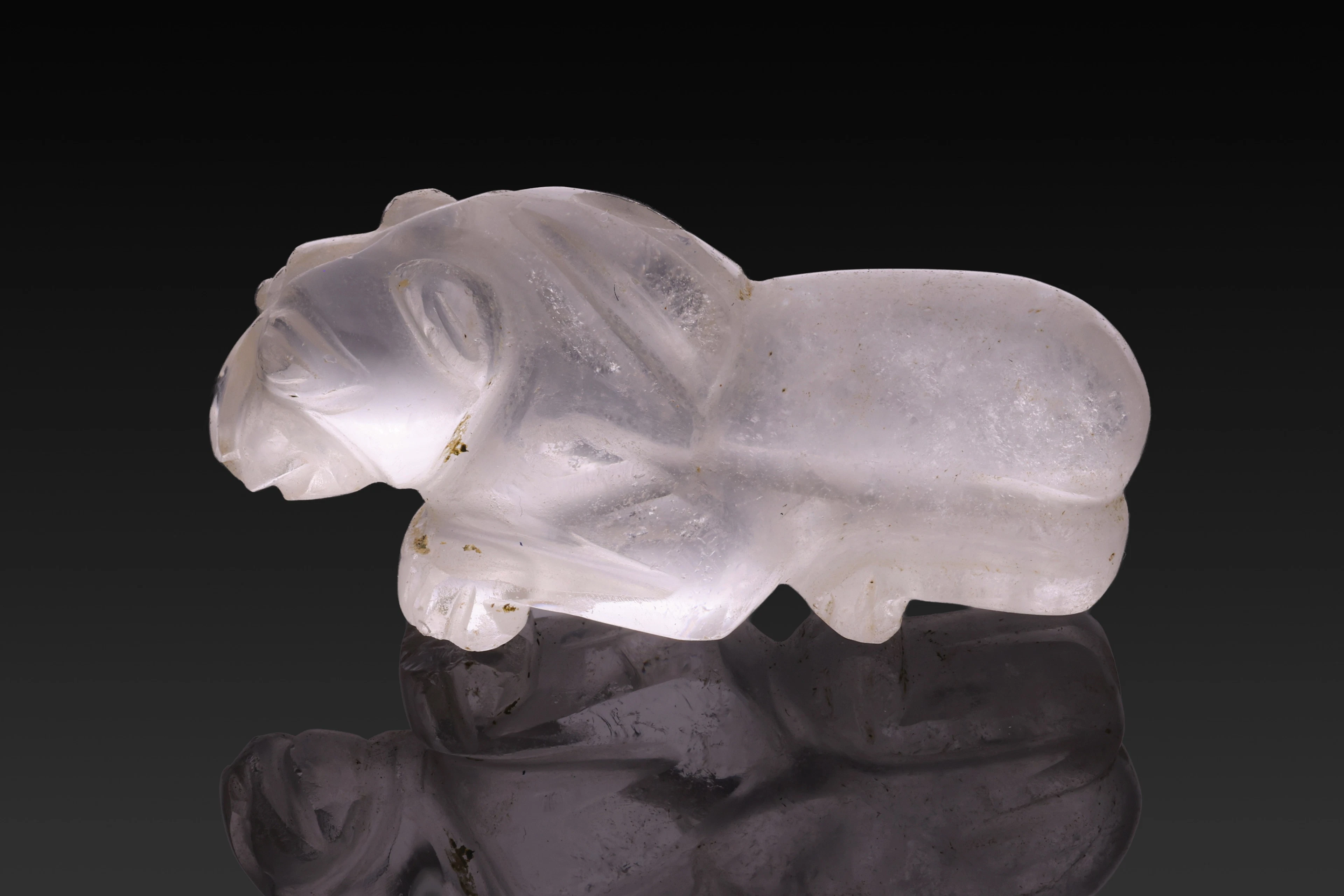FATIMID ROCK CRYSTAL LION-SHAPED BEAD