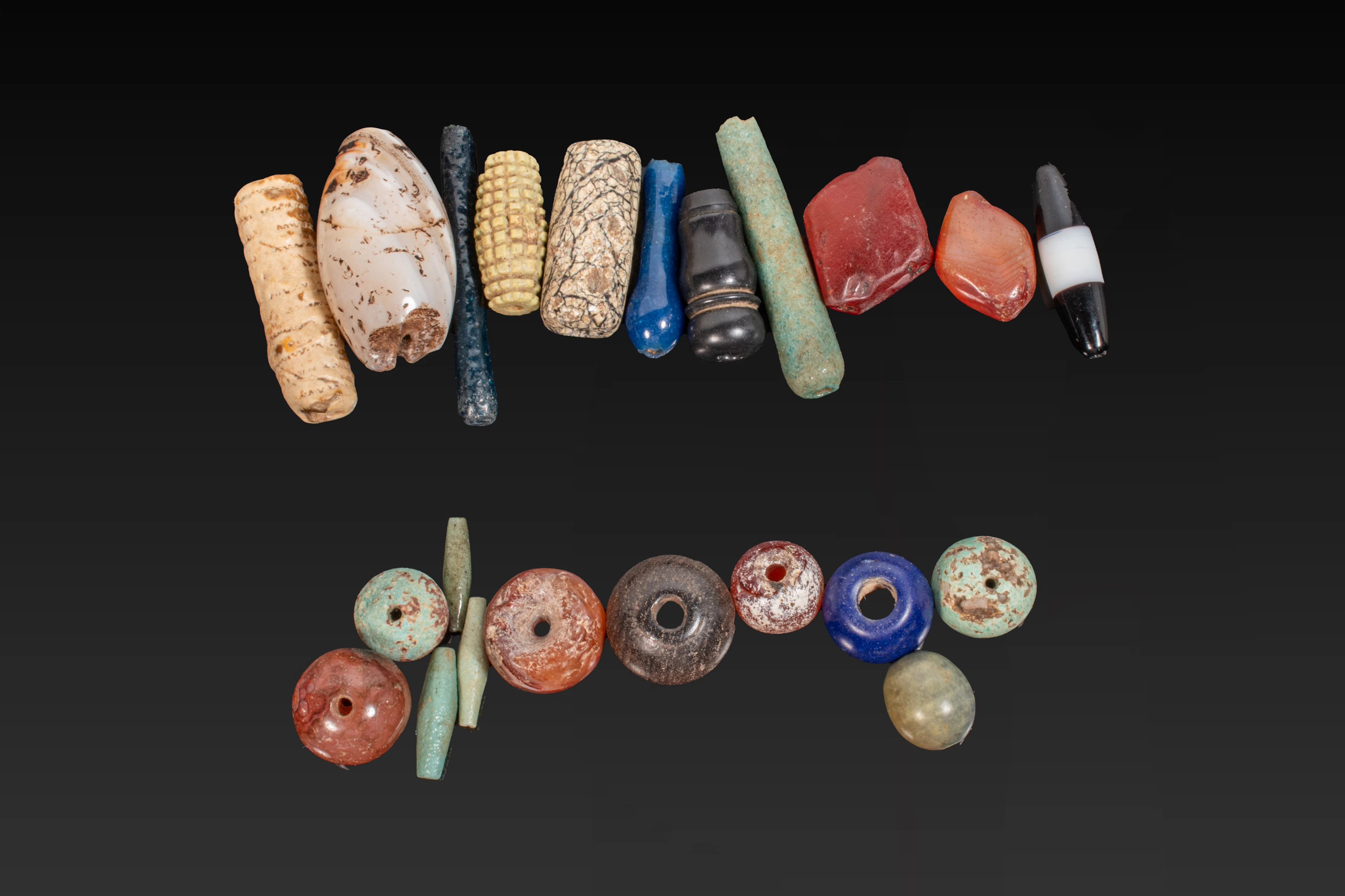 HUGE COLLECTION OF EGYPTIAN, GREEK AND ROMAN GLASS BEADS