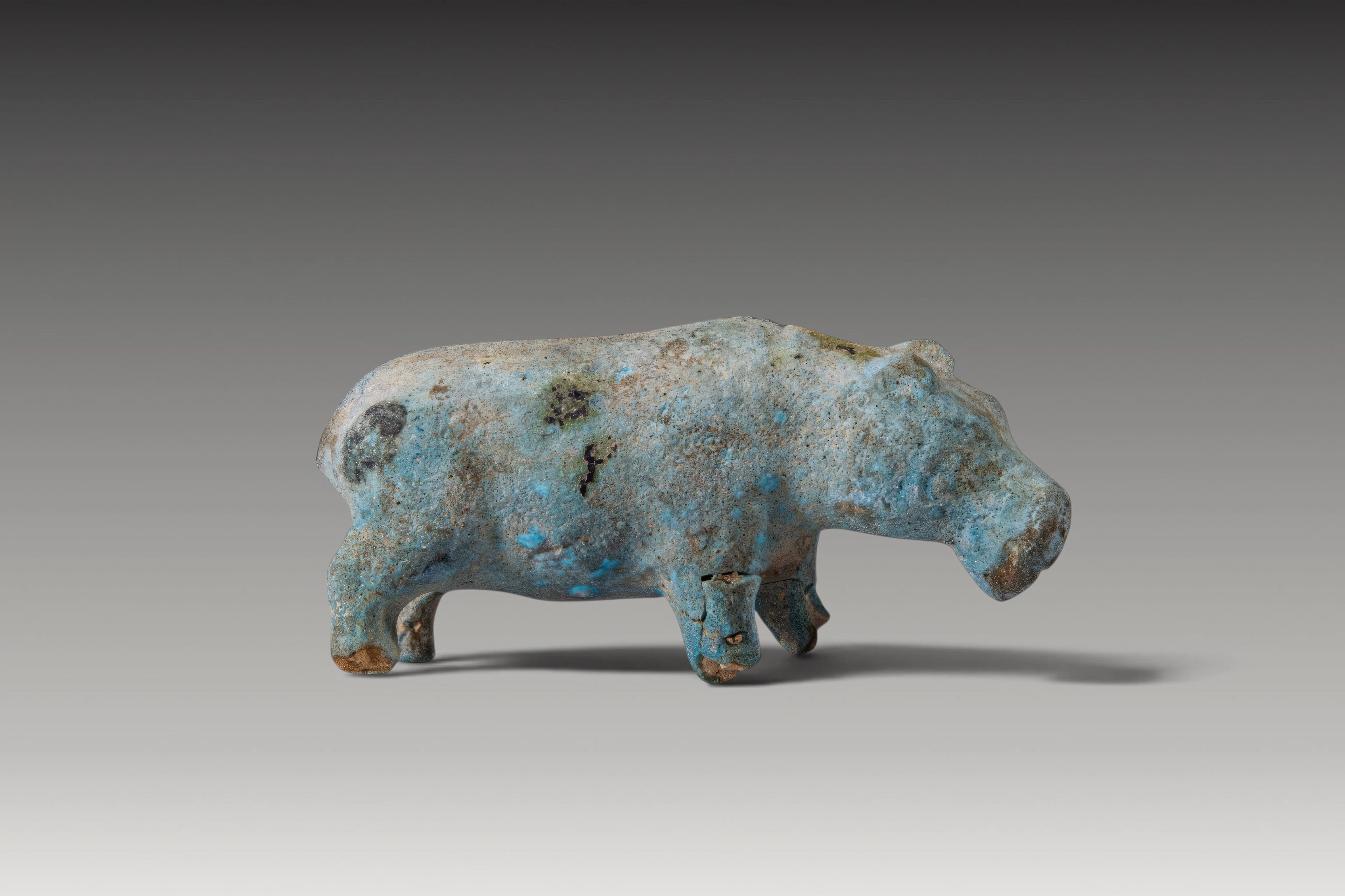 EGYPTIAN FAIENCE HIPPOPOTAMUS AMULET