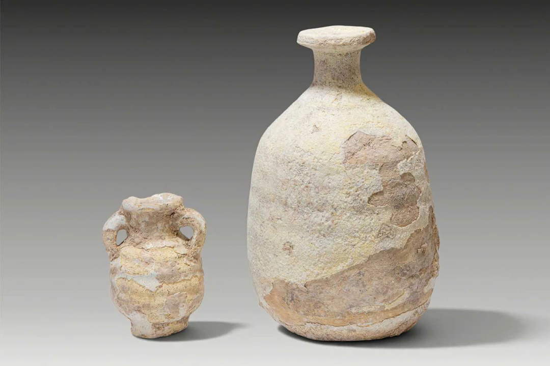 PAIR OF ROMANO-EGYPTIAN POTTERY VESSELS