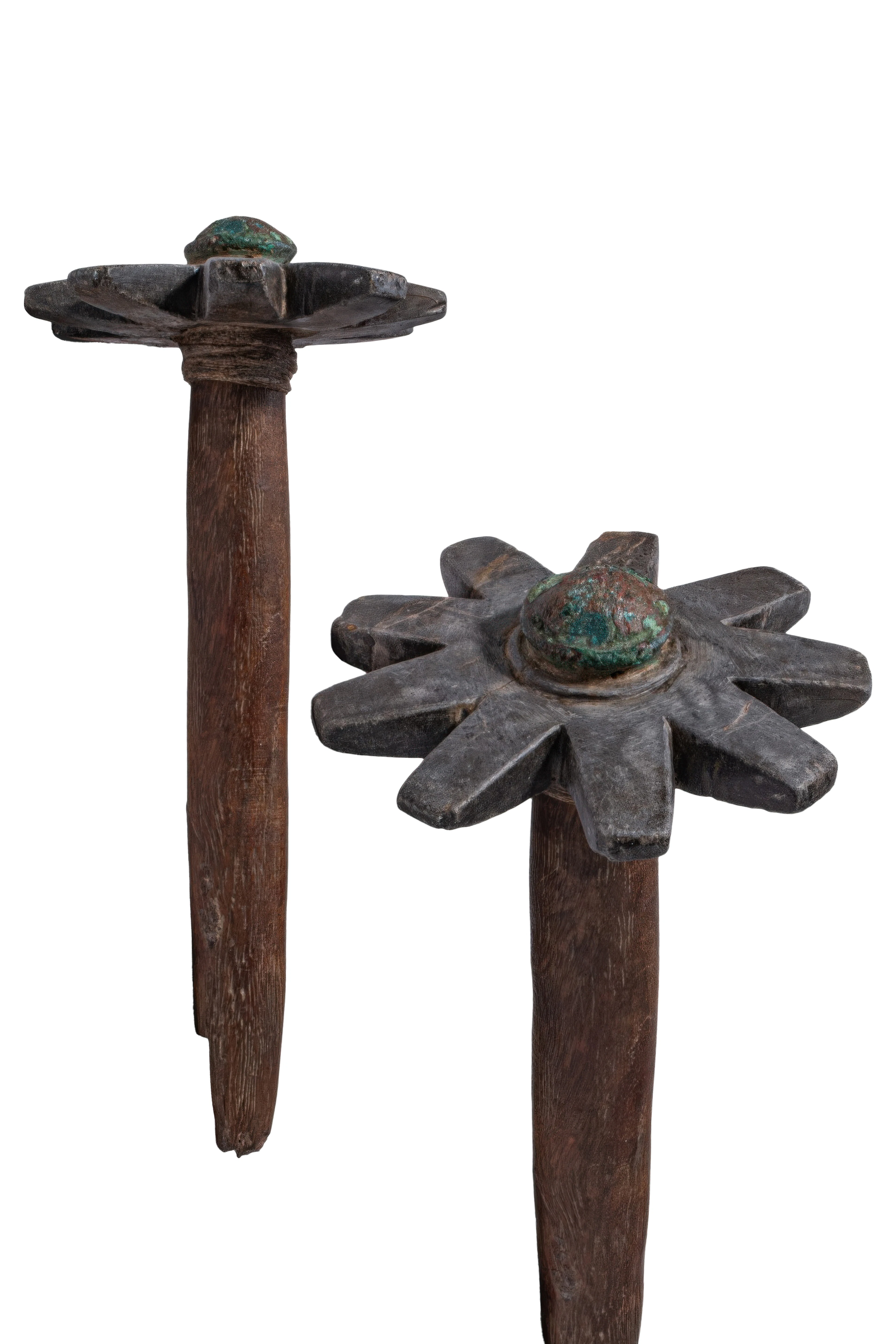 MESOPOTAMIAN STONE AND WOOD STAR-SHAPED MACE