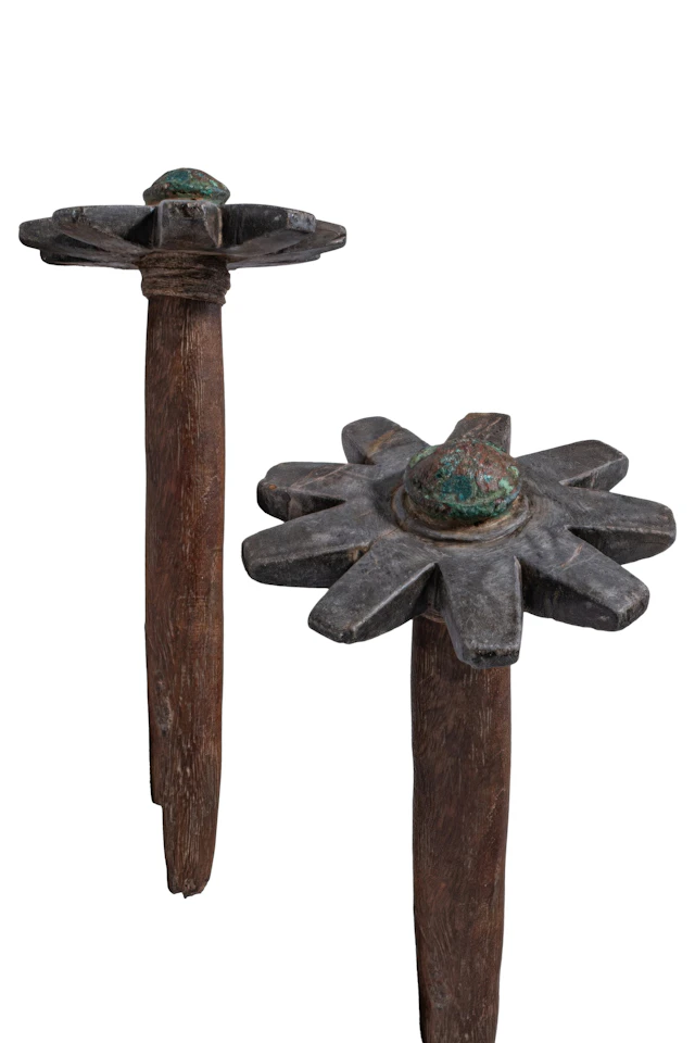 MESOPOTAMIAN STONE AND WOOD STAR-SHAPED MACE